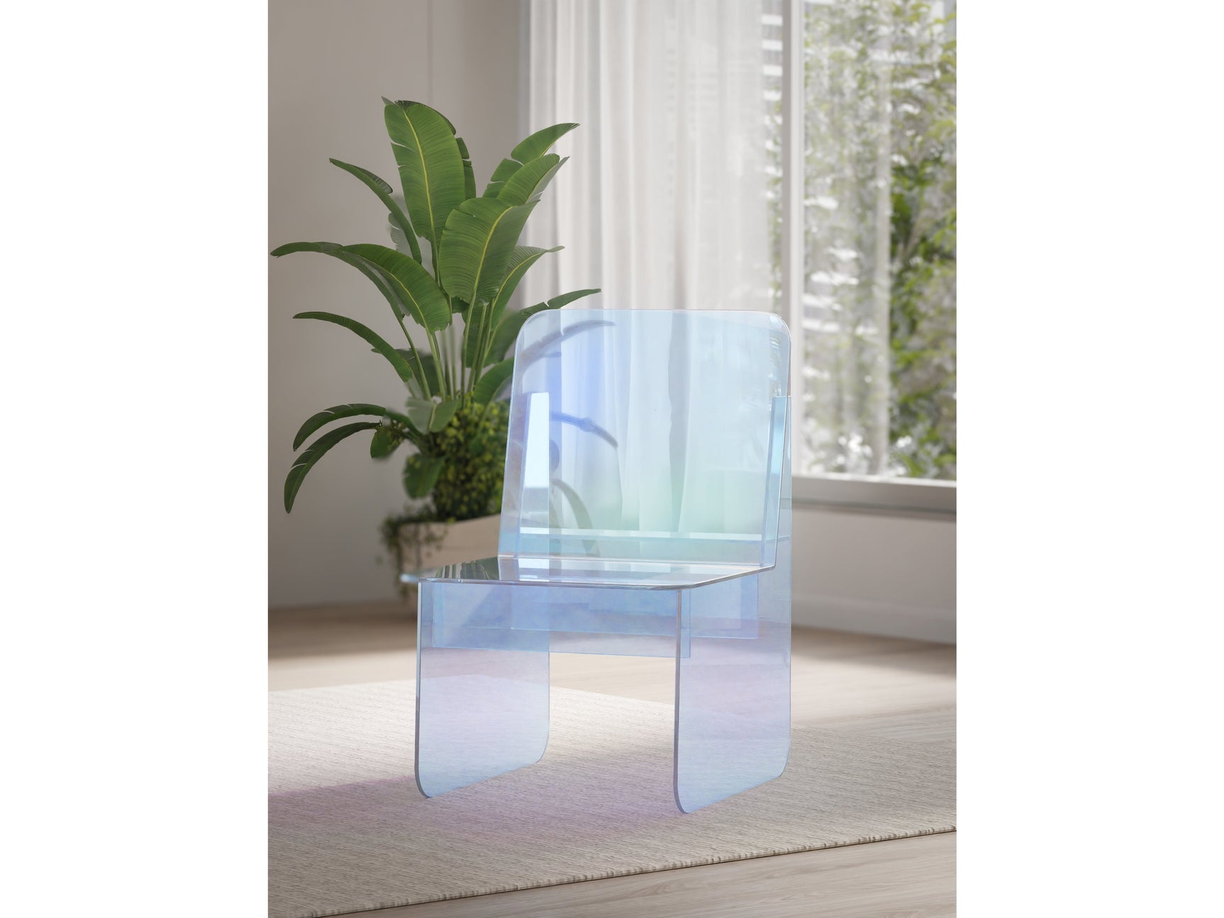 Fomo Honeyberry Iridescent Acrylic Accent Chair - Ornate Home