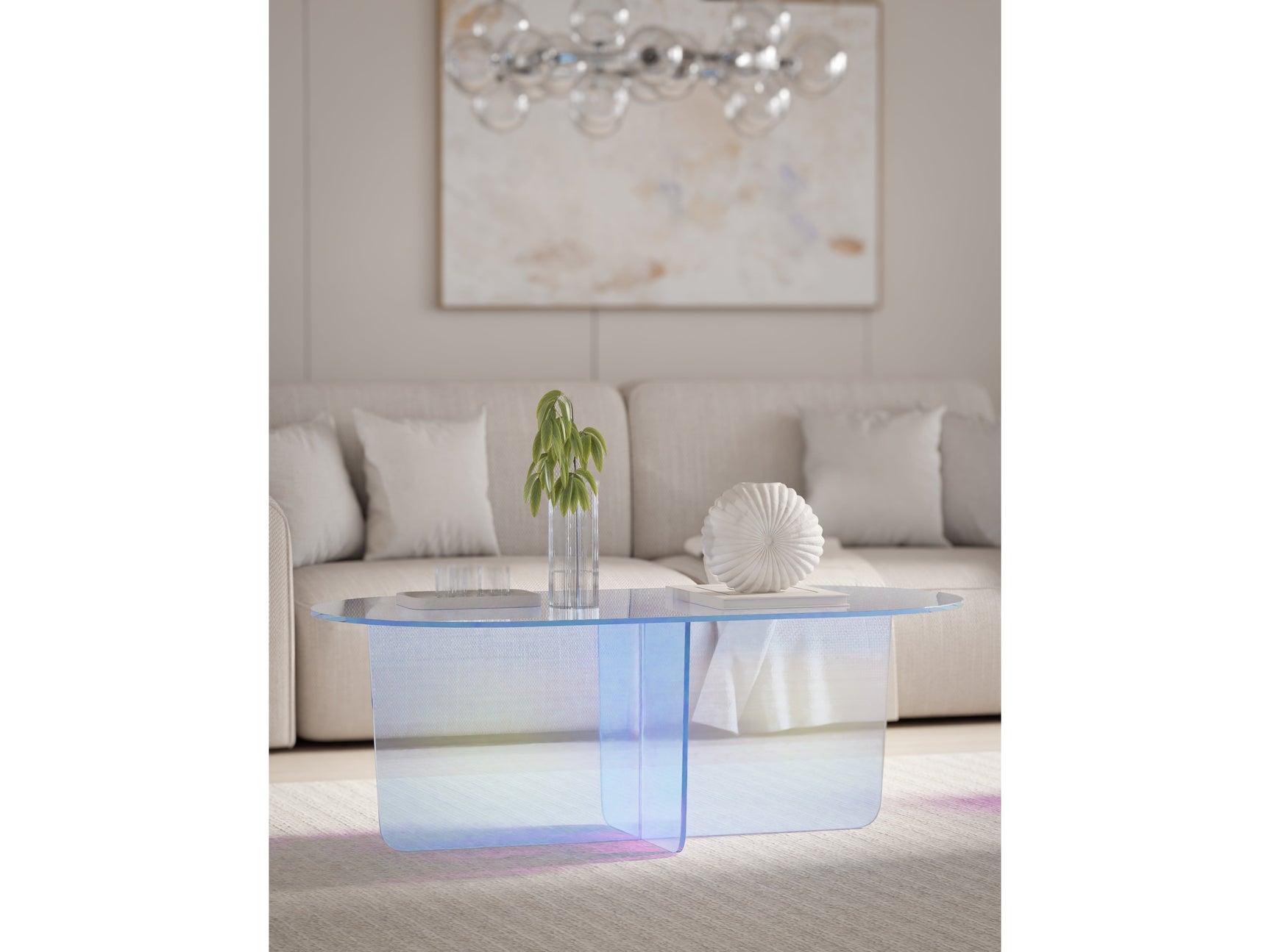 Fomo Iridescent Glass Coffee Table - Ornate Home