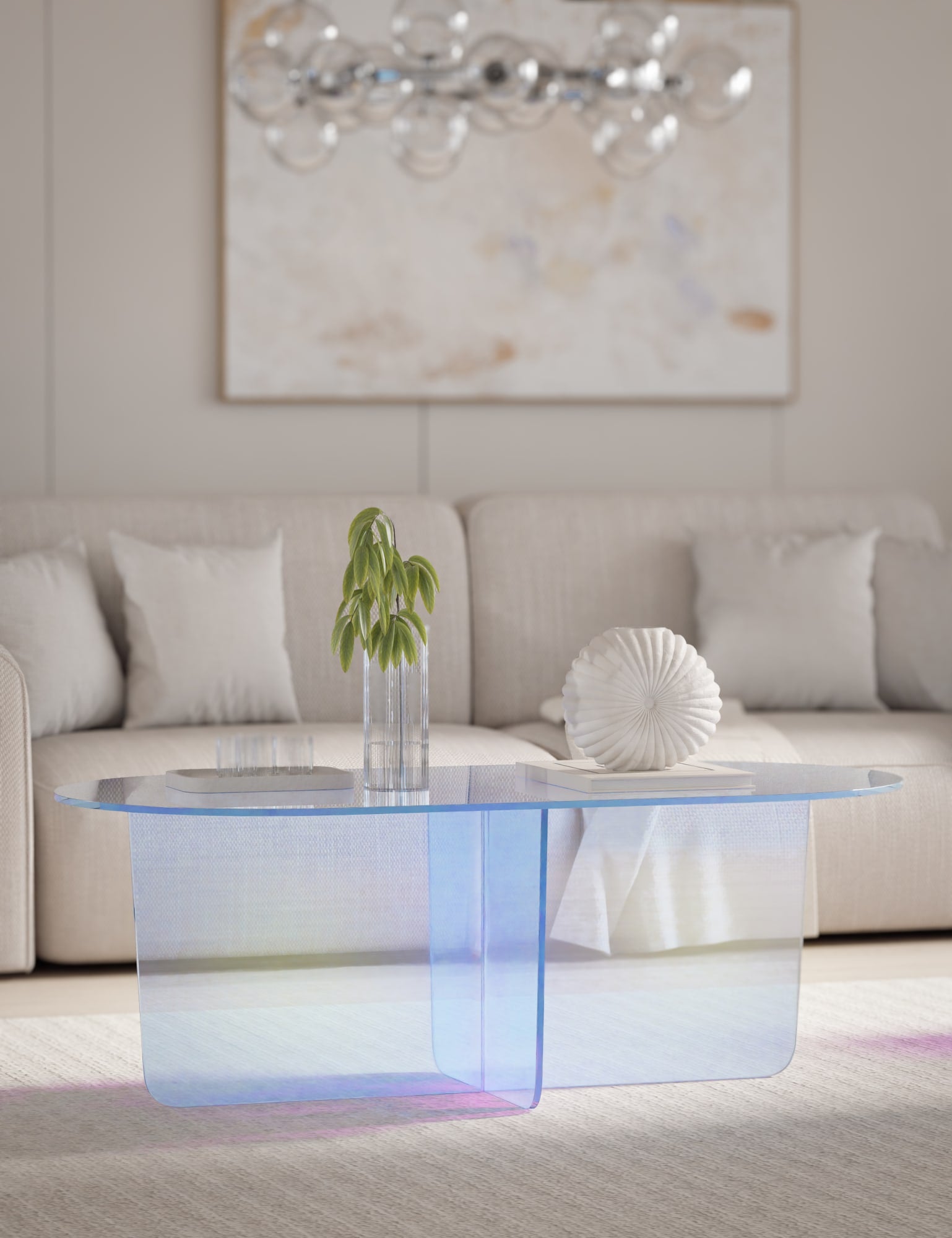 Fomo Iridescent Glass Coffee Table - Ornate Home