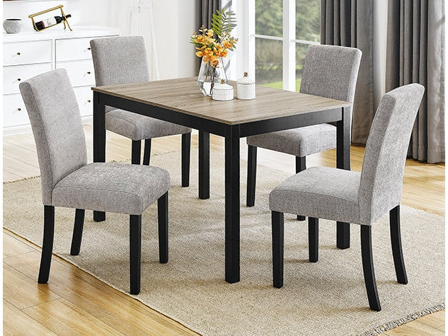 Forana Walnut/Black Dining Table - Ornate Home