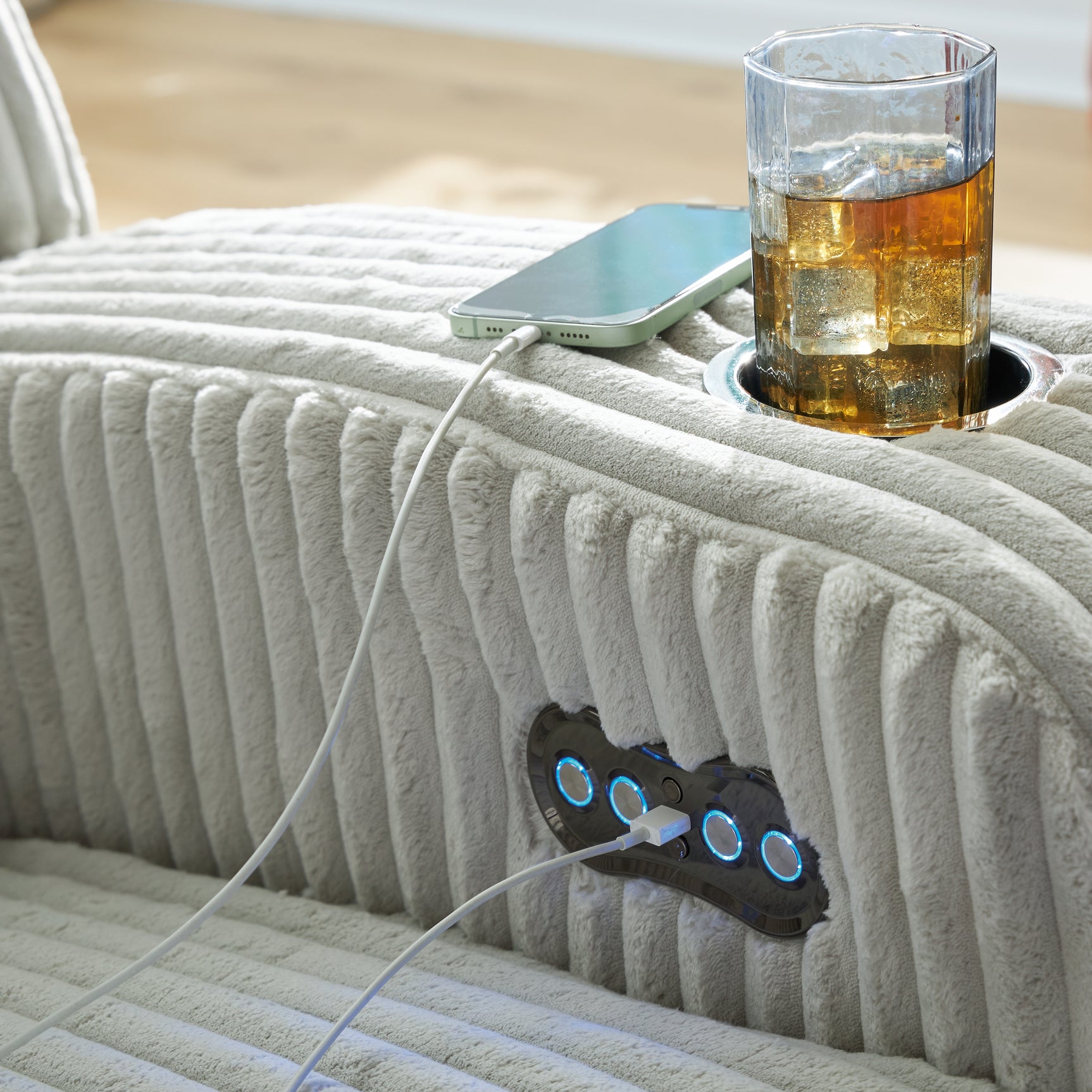 Forest Lake Alloy Power Recliner - Ornate Home