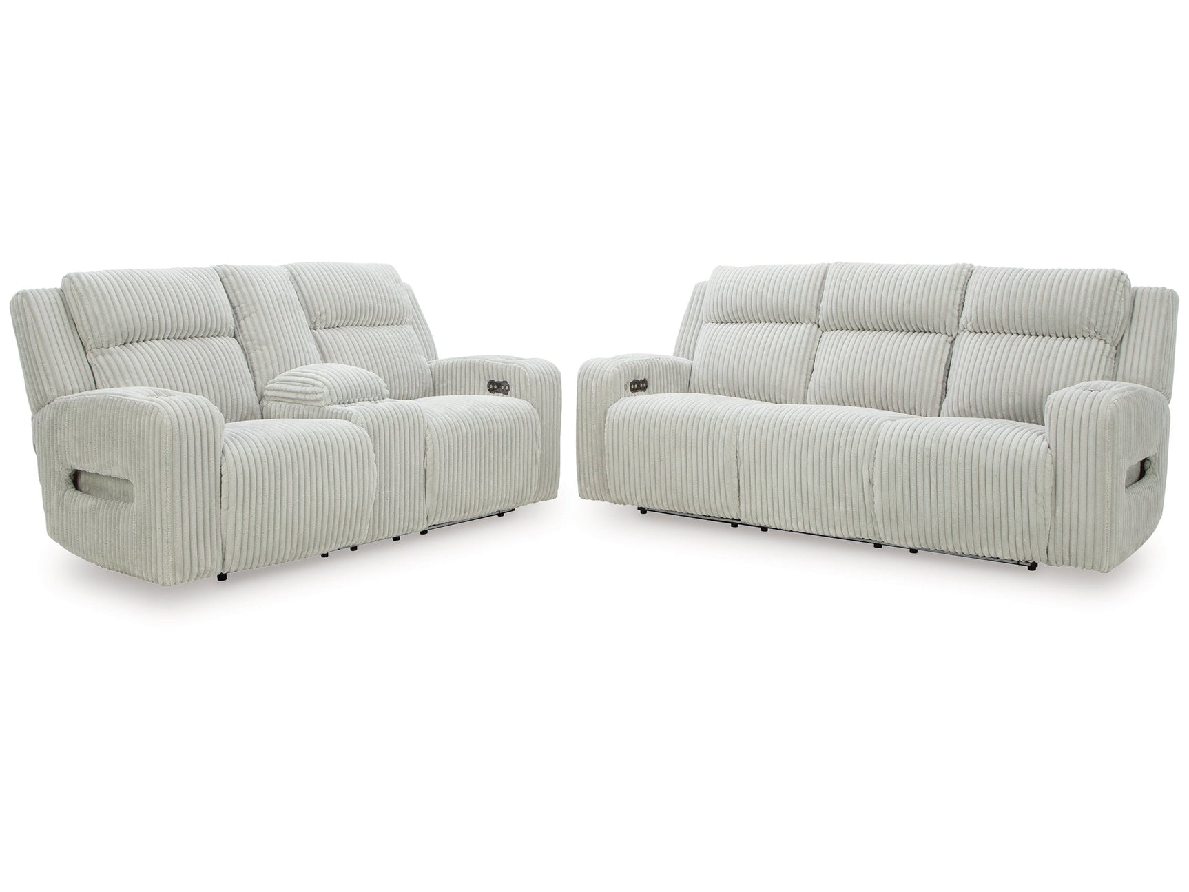 Forest Lake Alloy Power Reclining Sofa and Loveseat (Online Special Price) - Ornate Home
