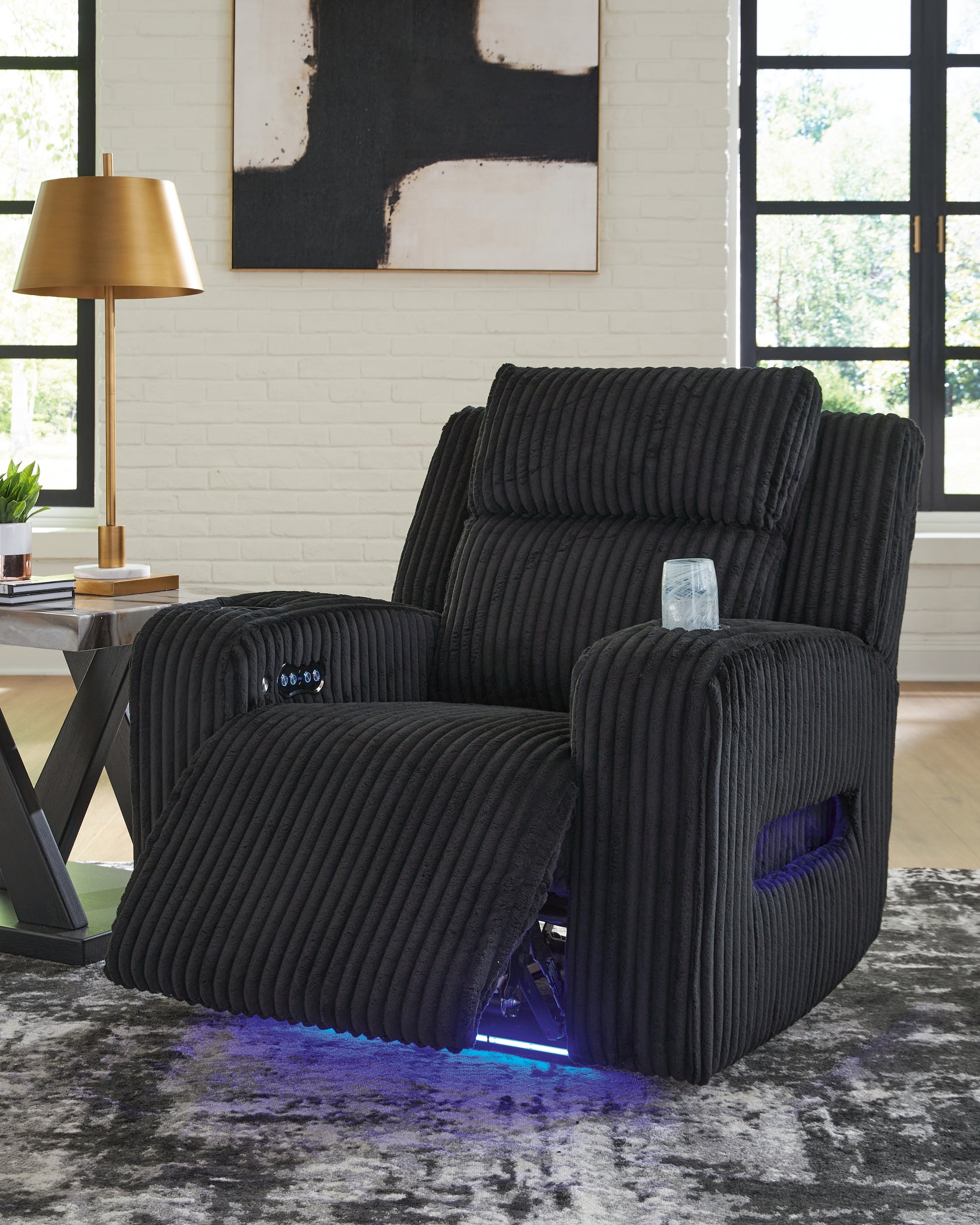 Forest Lake Black Power Reclining Sofa, Loveseat and Recliner (Online Special Price) - Ornate Home