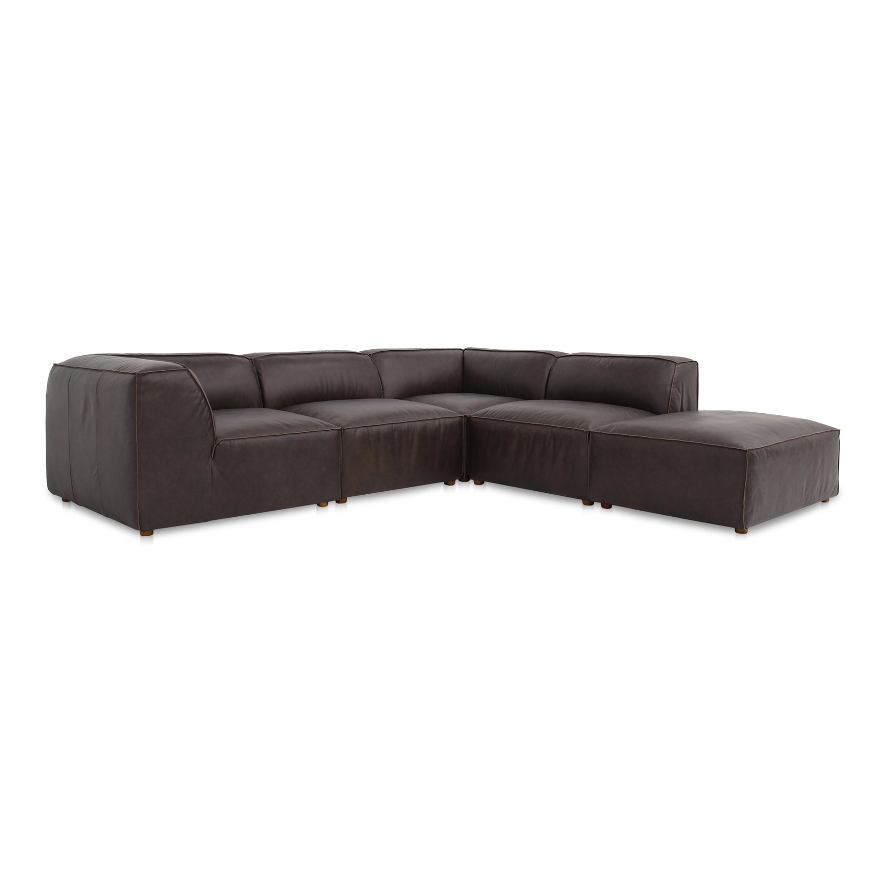 Form Espresso Brown Classic L Shaped Modular Sectional - Ornate Home