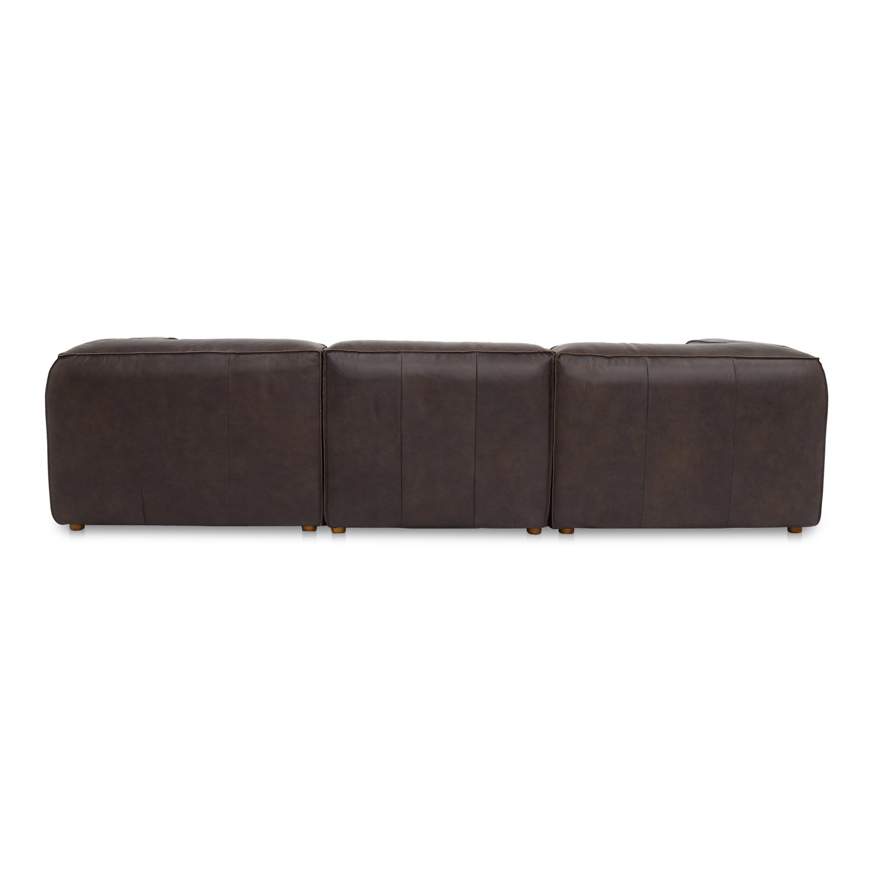 Form Espresso Brown Leather Signature Modular Sectional - Ornate Home