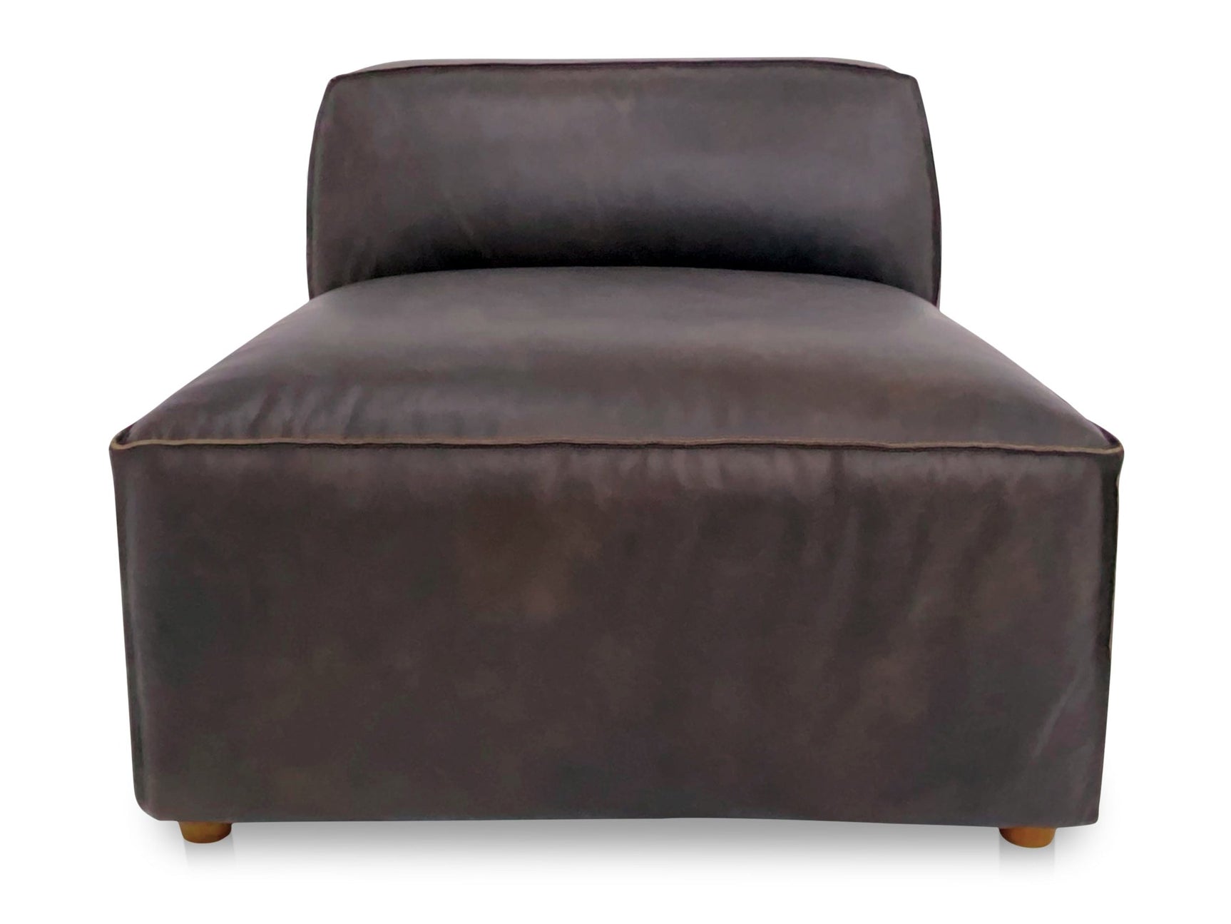 Form Espresso Brown Leather Slipper Chair - Ornate Home