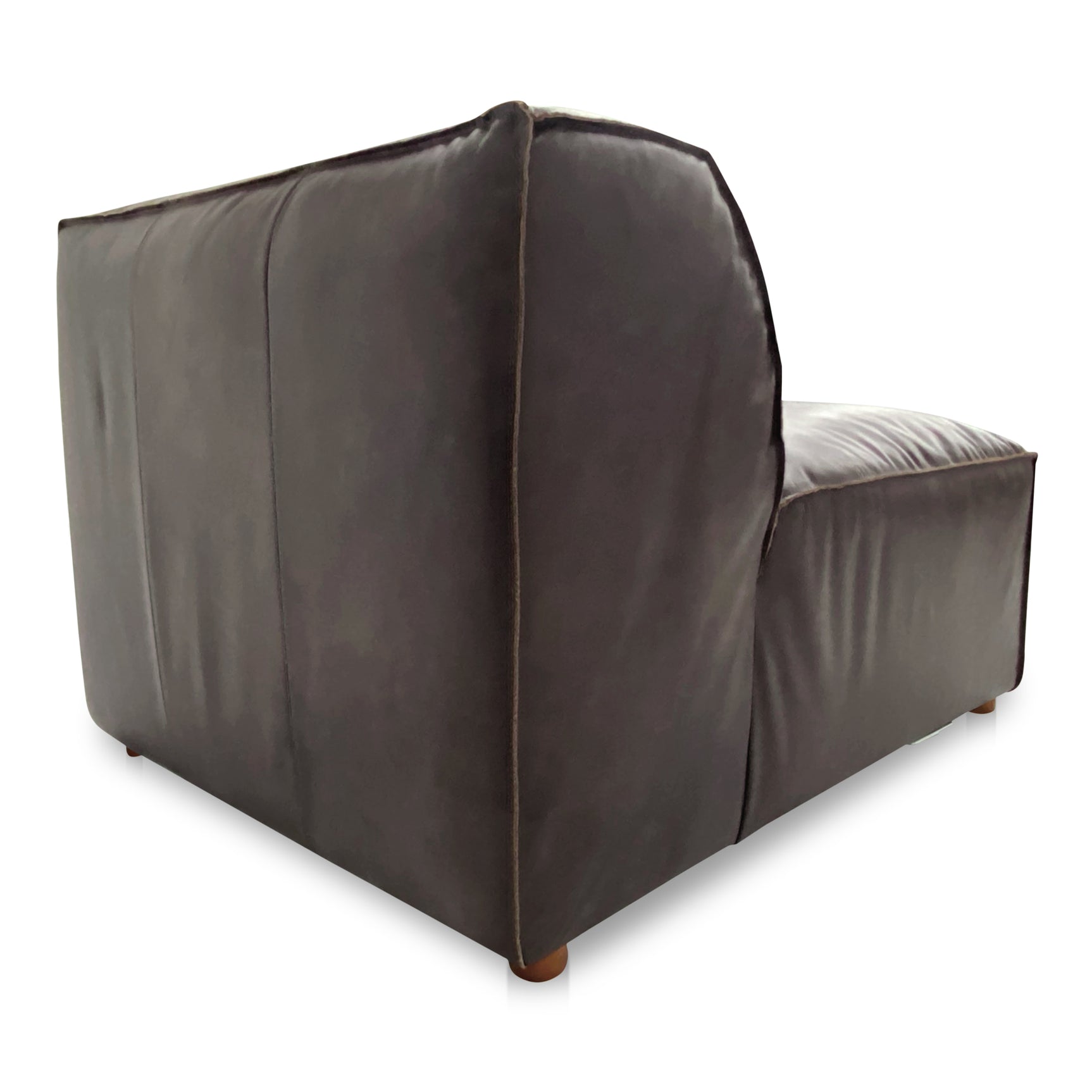 Form Espresso Brown Leather Slipper Chair - Ornate Home