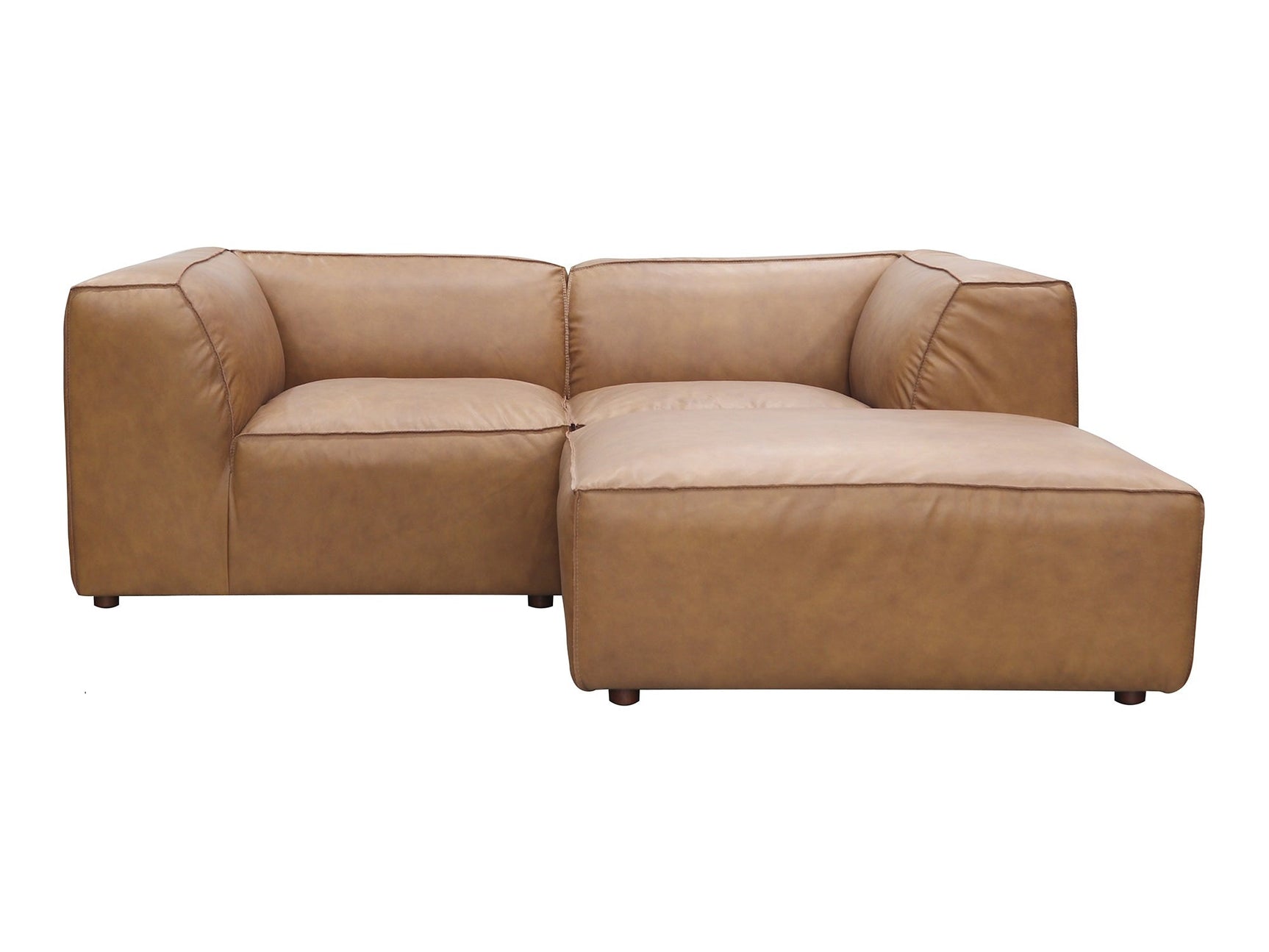 Form Tan Leather Nook Modular Sectional - Ornate Home