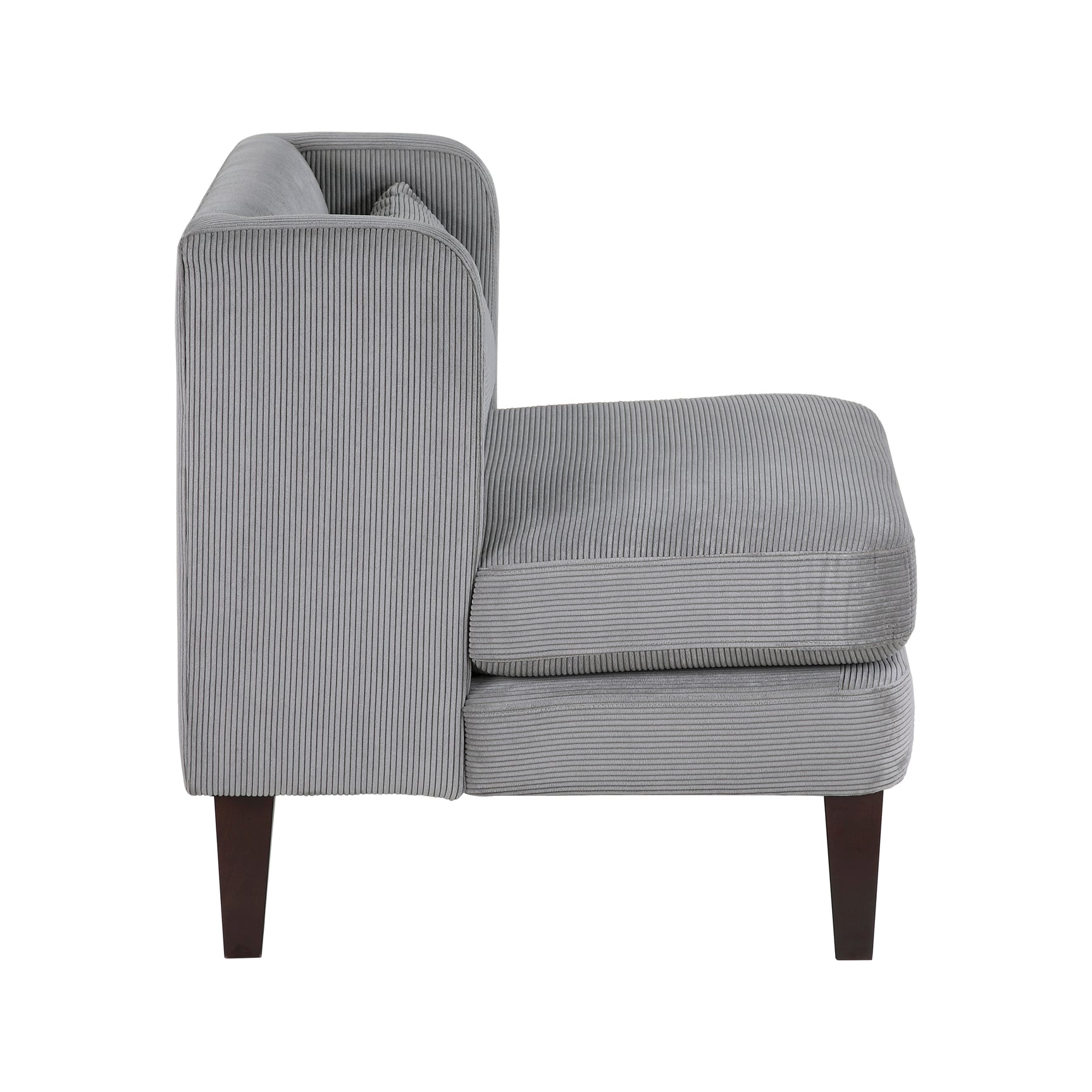 Forrester Dark gray Accent Chair (Armless) - Ornate Home
