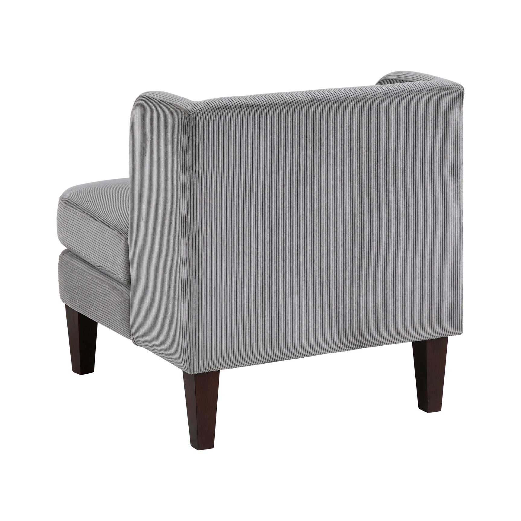 Forrester Dark gray Accent Chair (Armless) - Ornate Home