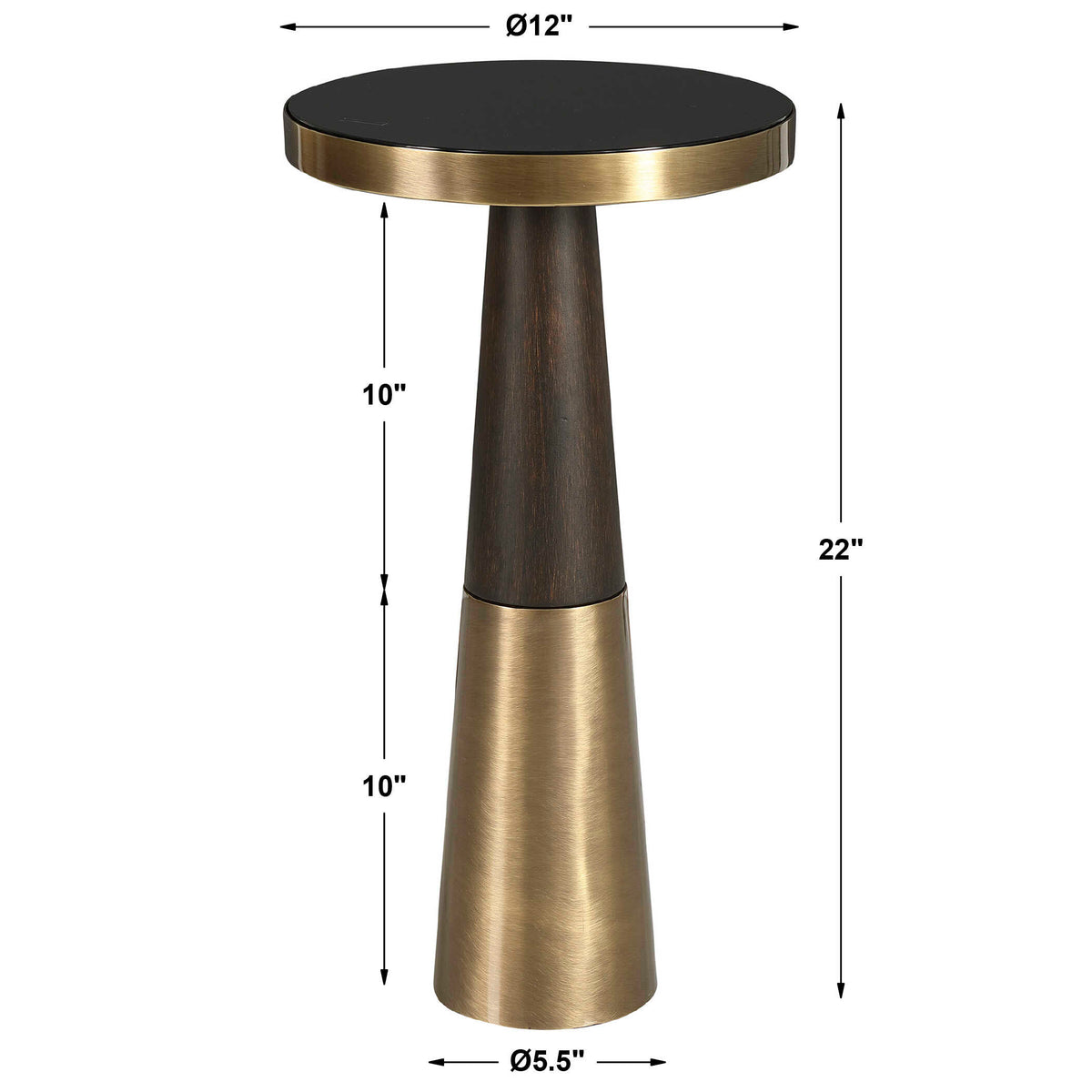 Fortier Black Accent Table - Ornate Home