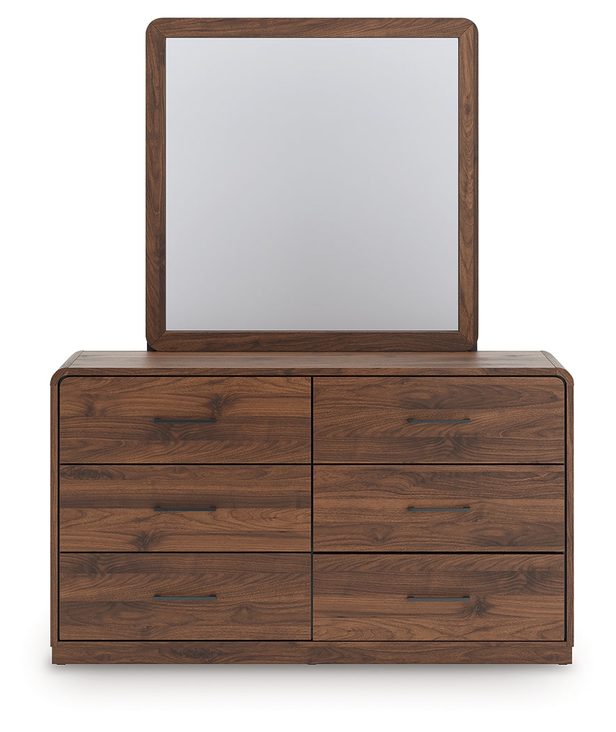 Fortlorn Walnut Brown Dresser and Mirror - Ornate Home