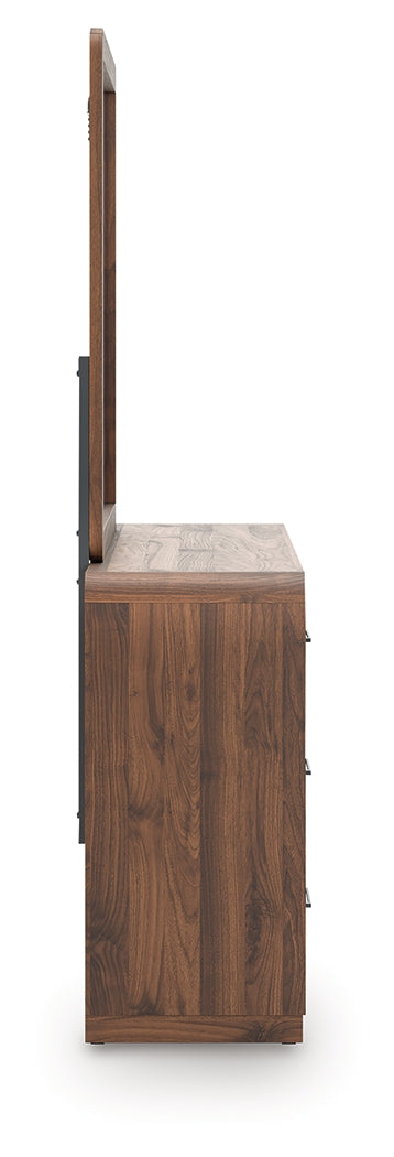 Fortlorn Walnut Brown Dresser and Mirror - Ornate Home