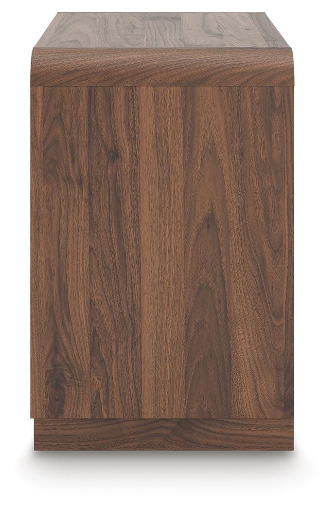 Fortlorn Walnut Brown King Panel Bed, Dresser, Mirror and Nightstand - Ornate Home