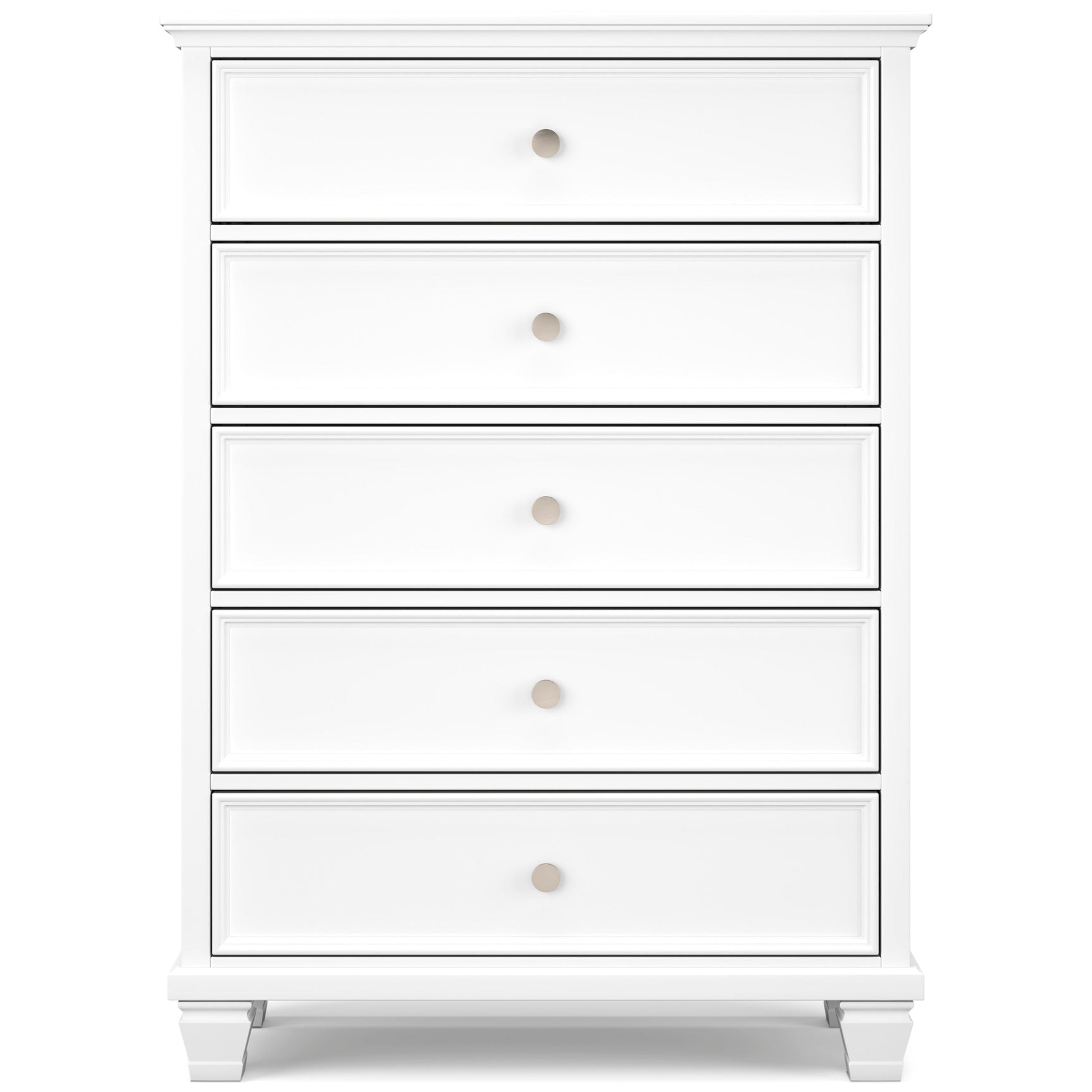 Fortman White California King Panel 5-Piece Bedroom Set - Ornate Home