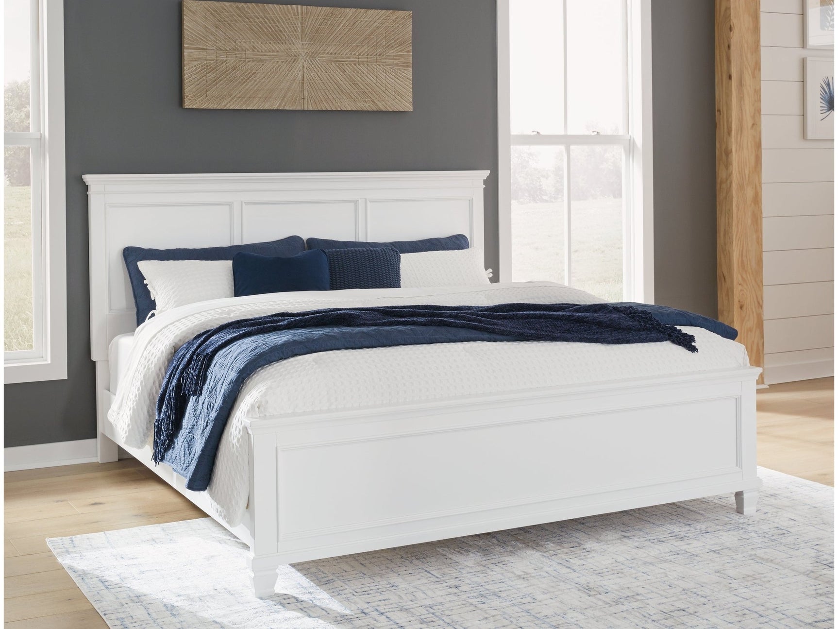 Fortman White California King Panel Bed - Ornate Home