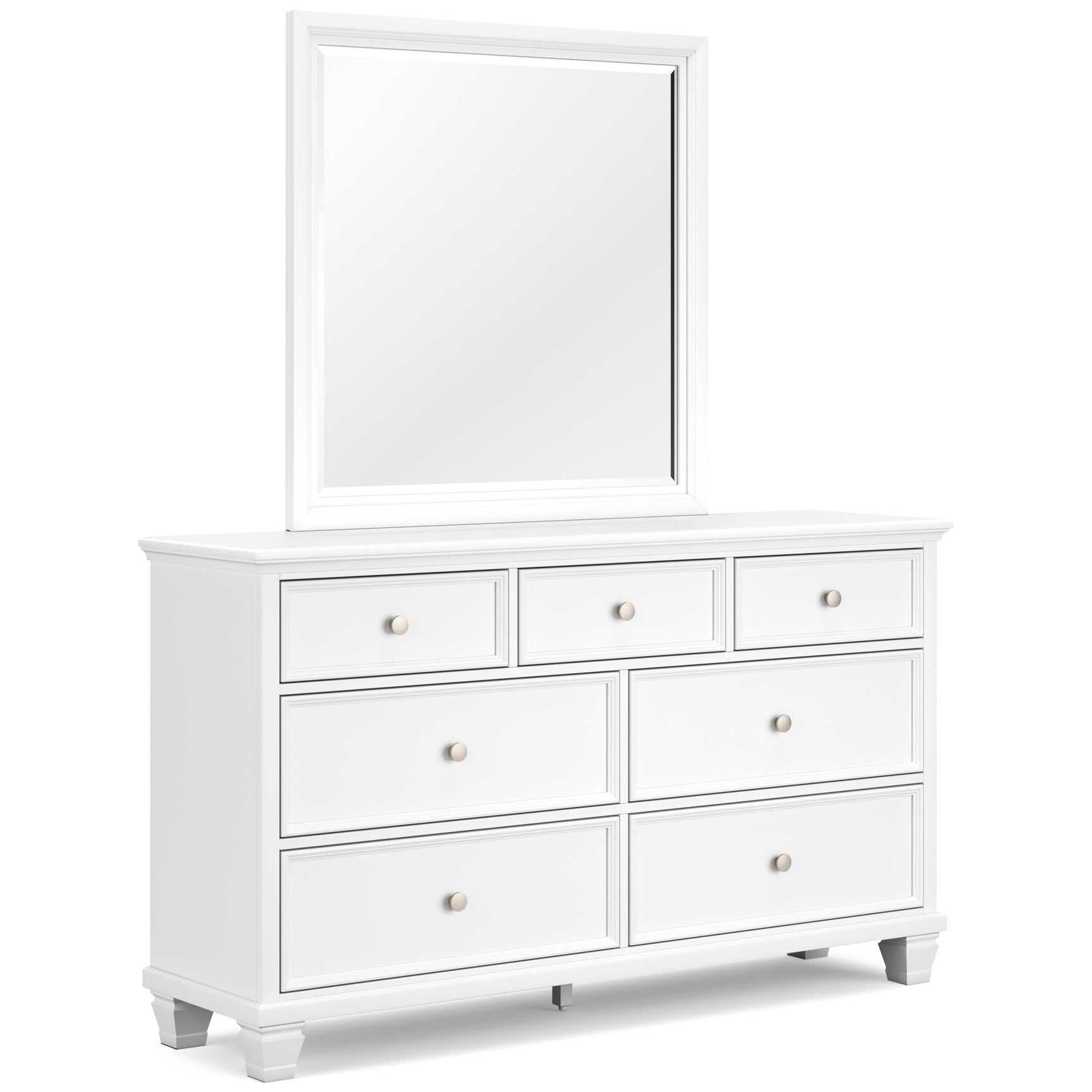 Fortman White Full Panel 5-Piece Bedroom Set - Ornate Home