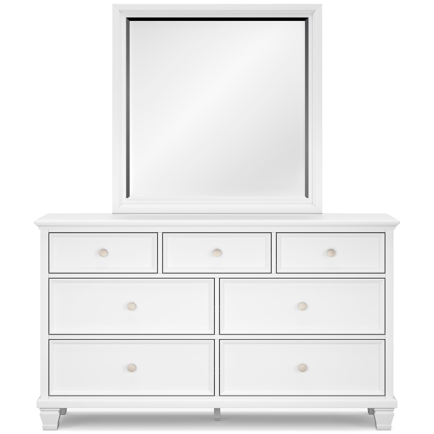 Fortman White Full Panel 5-Piece Bedroom Set - Ornate Home