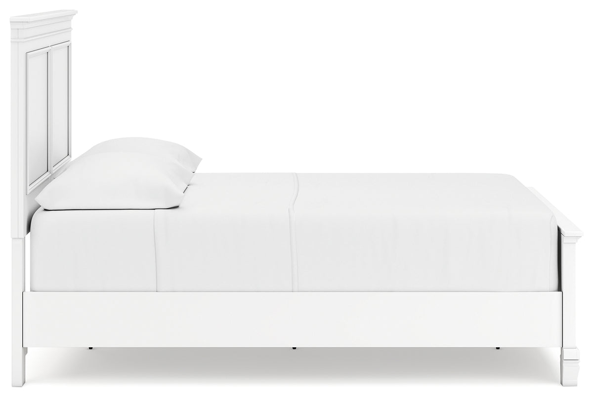 Fortman White Full Panel 4-Piece Bedroom Set - Ornate Home