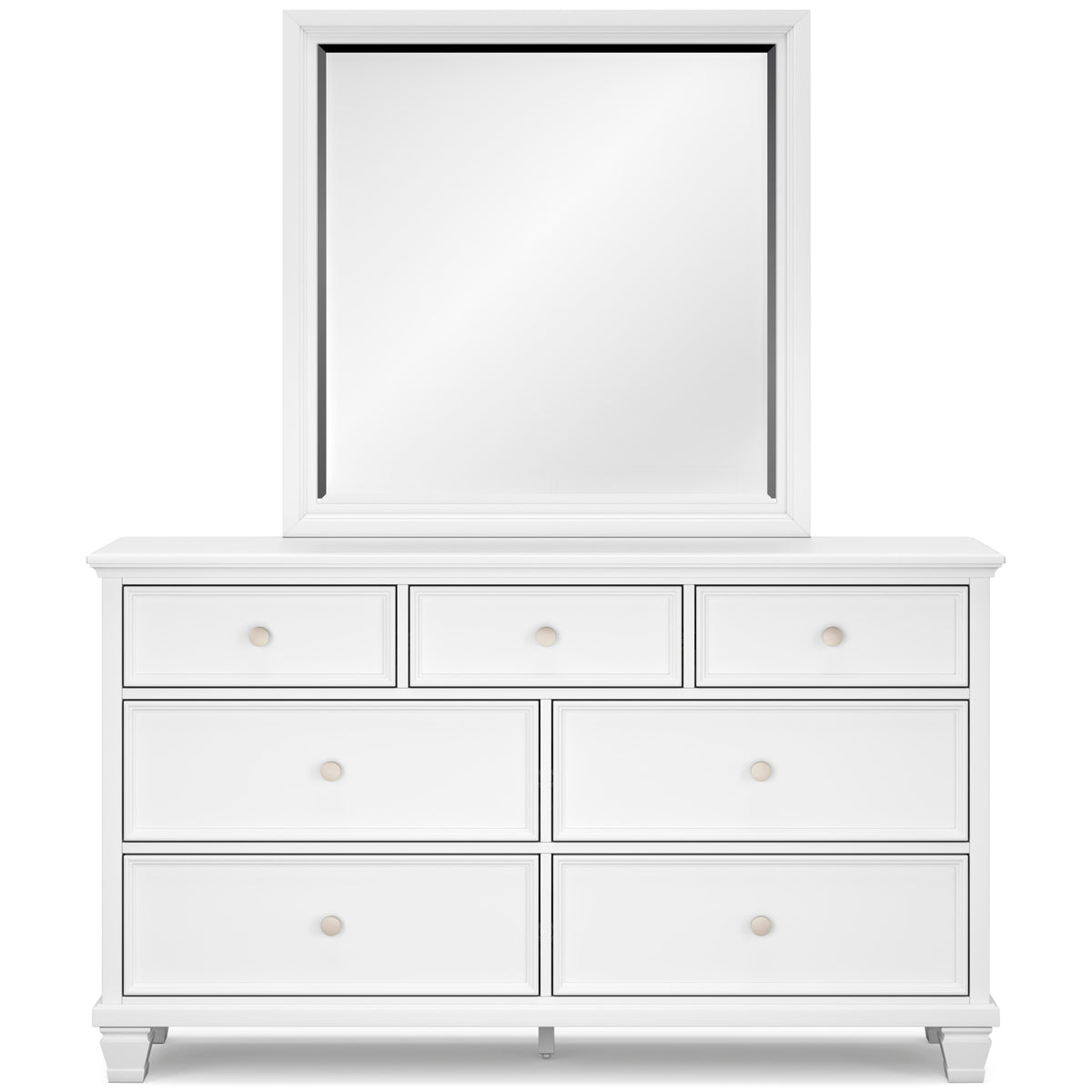 Fortman White Full Panel 4-Piece Bedroom Set - Ornate Home
