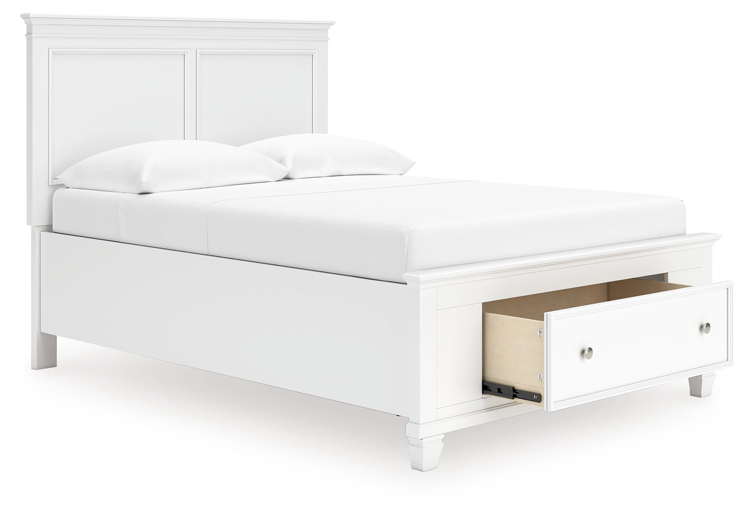 Fortman White Full Panel Storage Bed - Ornate Home