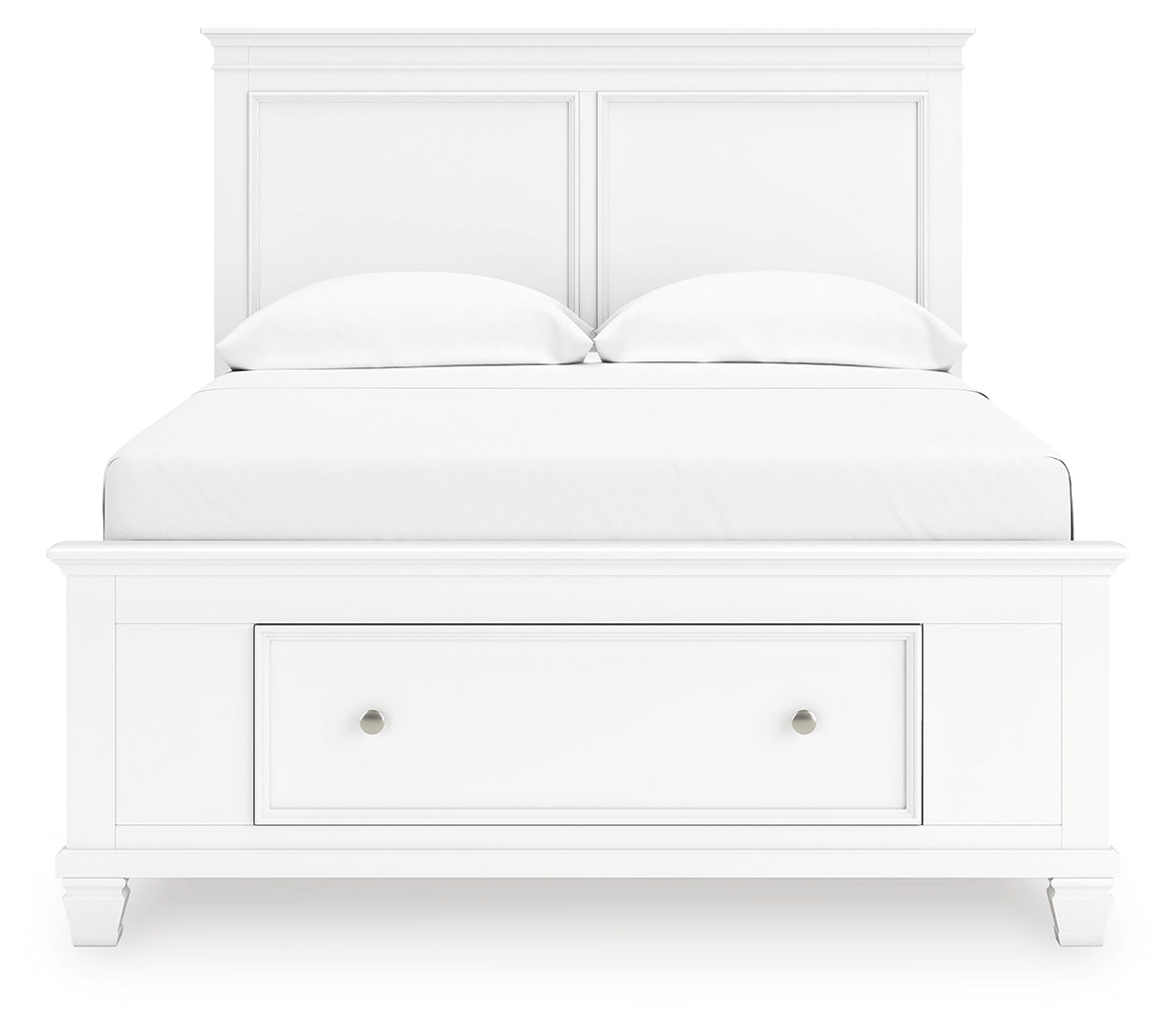 Fortman White Full Panel Storage Bed - Ornate Home