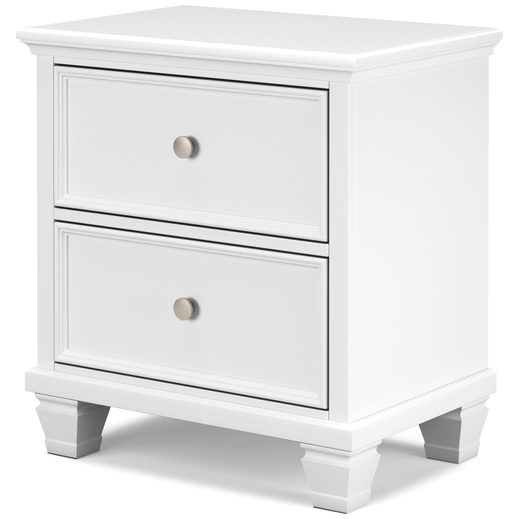 Fortman White King Panel 5-Piece Bedroom Set w/ 2 Nightstands - Ornate Home