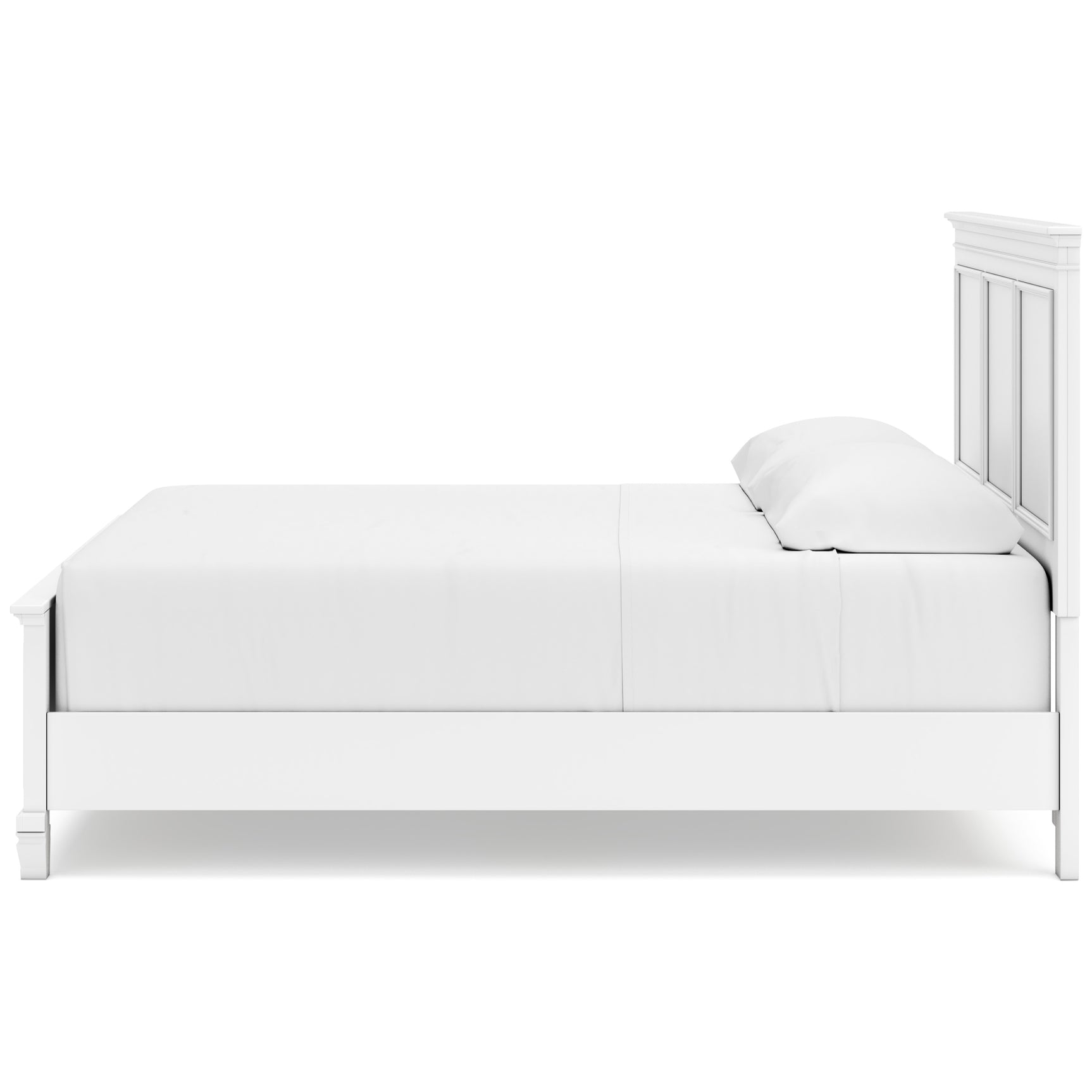 Fortman White King Panel 5-Piece Bedroom Set w/ 2 Nightstands - Ornate Home