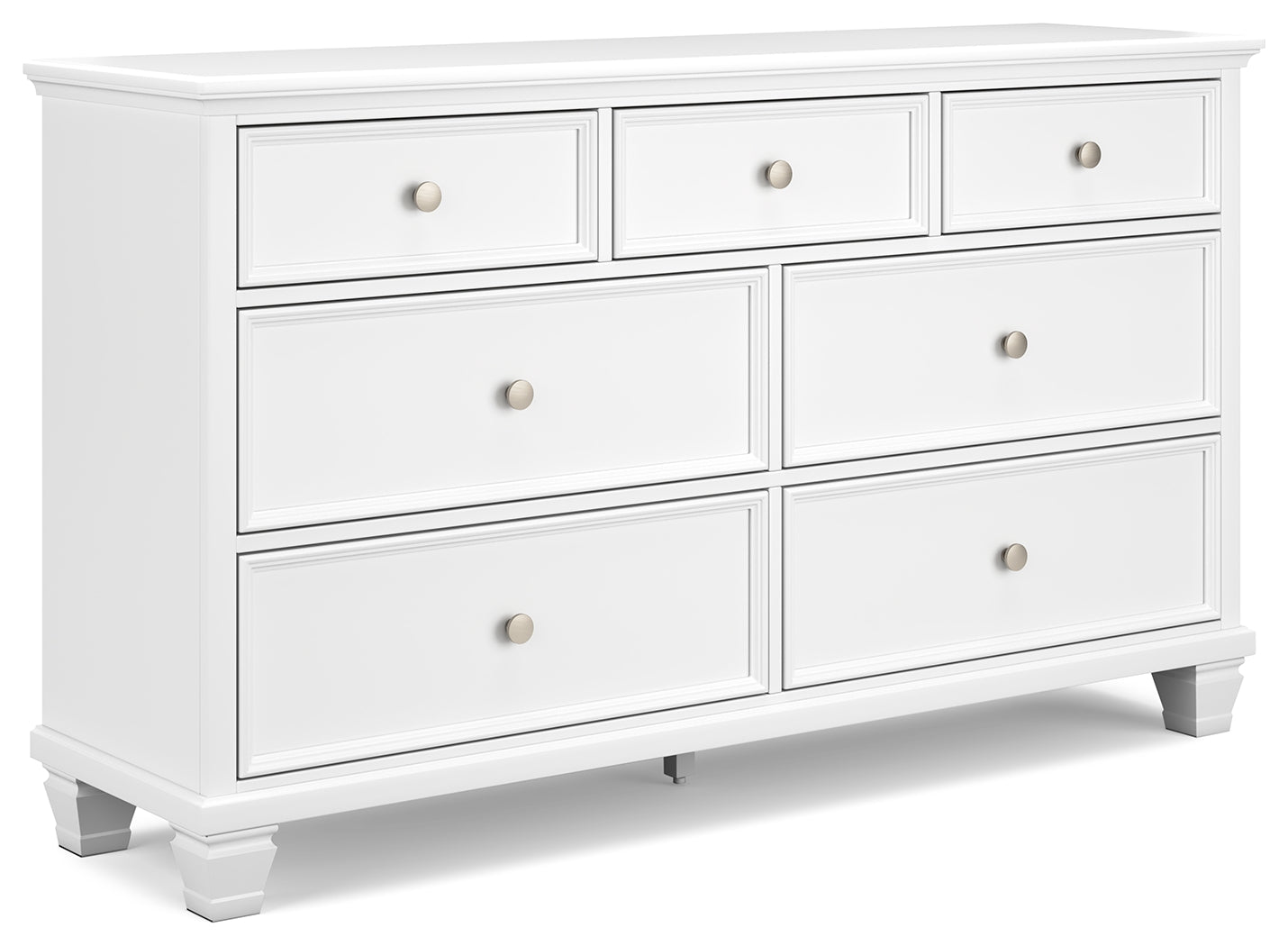 Fortman White King Panel Bed & Dresser & 2 Nightstands (Online Special Price) - Ornate Home