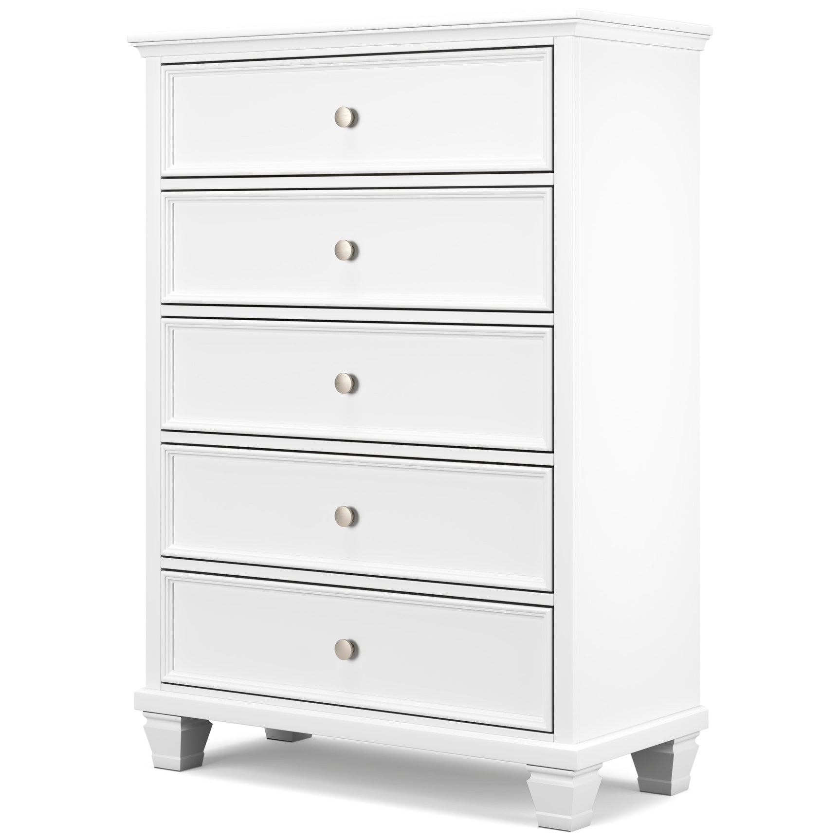 Fortman White Queen Panel 5-Piece Bedroom Set - Ornate Home