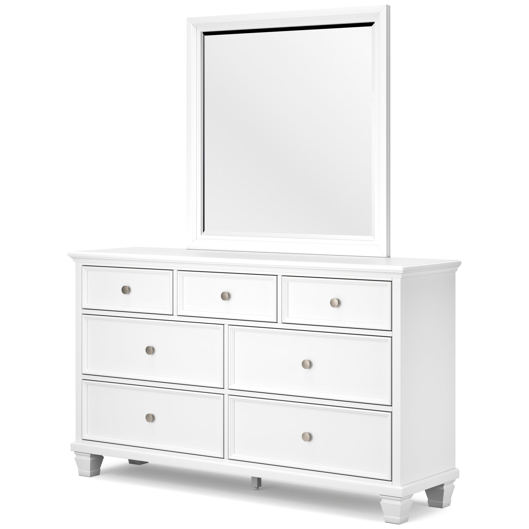 Fortman White Queen Panel 6-Piece Bedroom Set w/ 2 Nightstands - Ornate Home