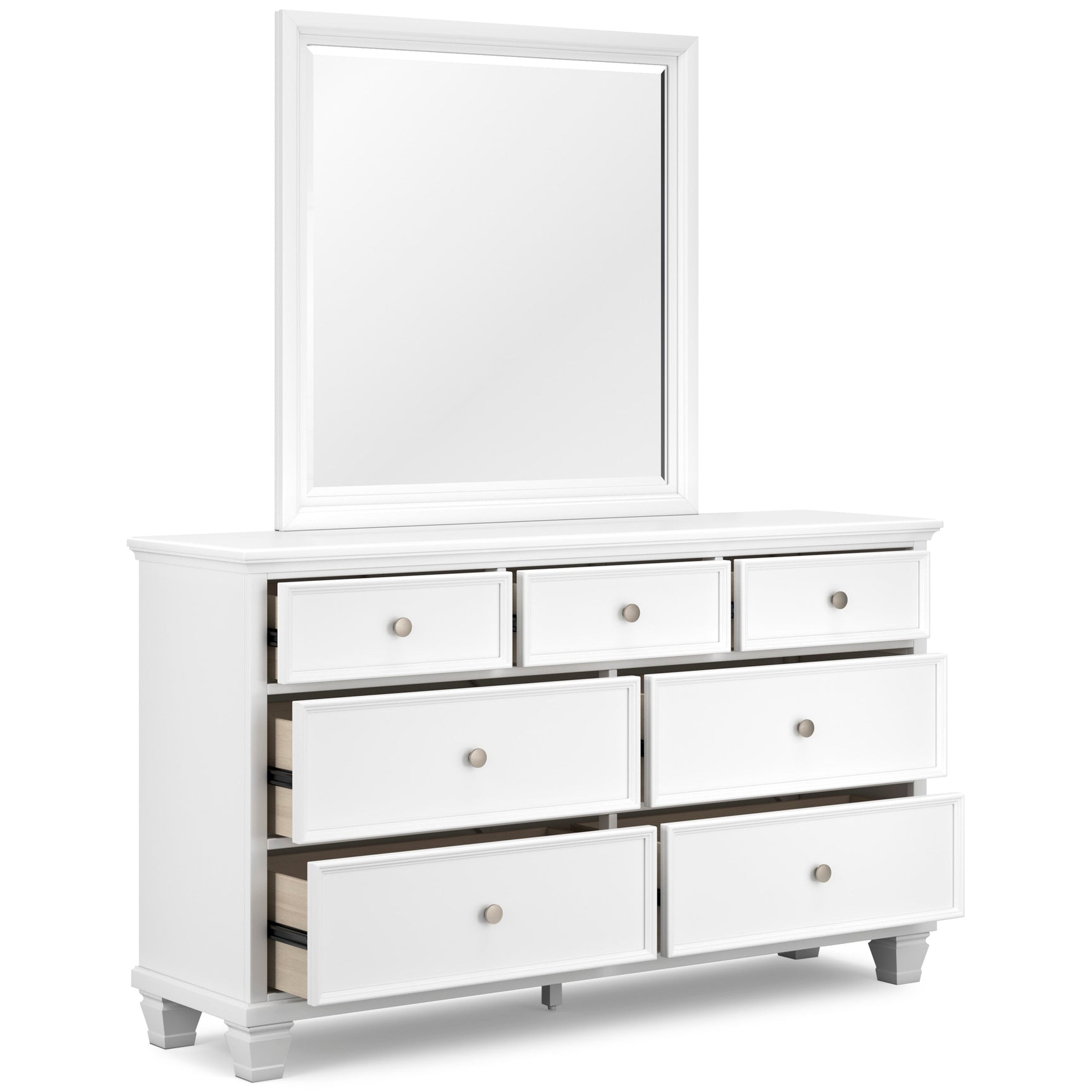Fortman White King Panel 5-Piece Bedroom Set w/ 2 Nightstands - Ornate Home
