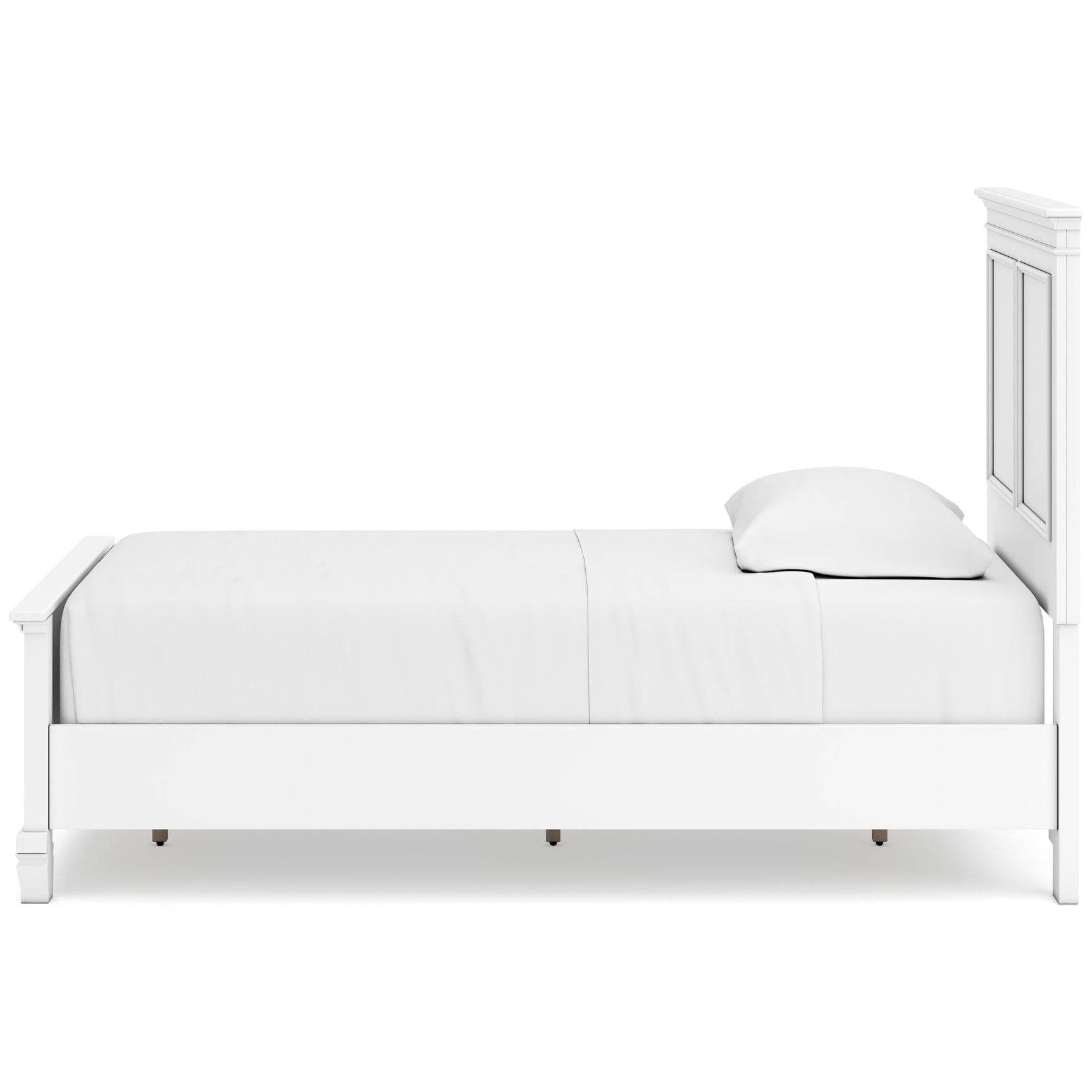 Fortman White Twin Panel 4-Piece Bedroom Set - Ornate Home