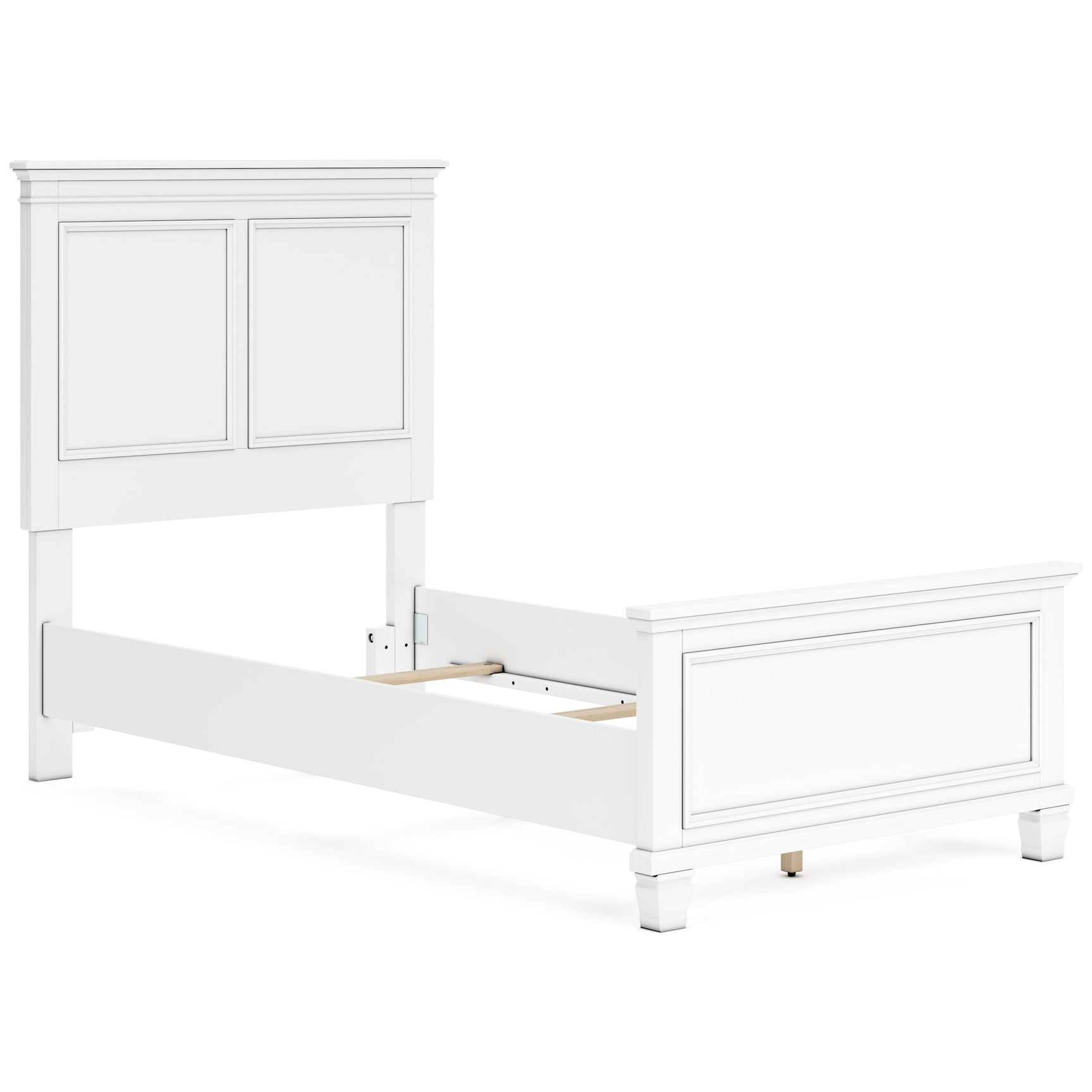 Fortman White Twin Panel 5-Piece Bedroom Set w/ 2 Nightstands (Online Special Price) - Ornate Home