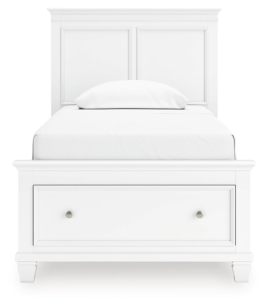 Fortman White Twin Panel Storage Bed - Ornate Home