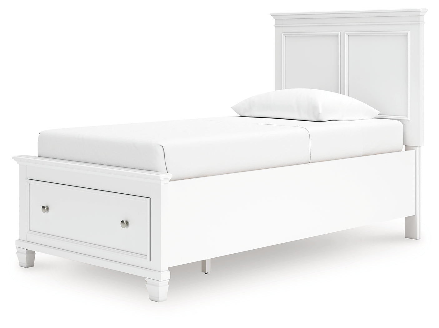 Fortman White Twin Panel Storage Bed - Ornate Home