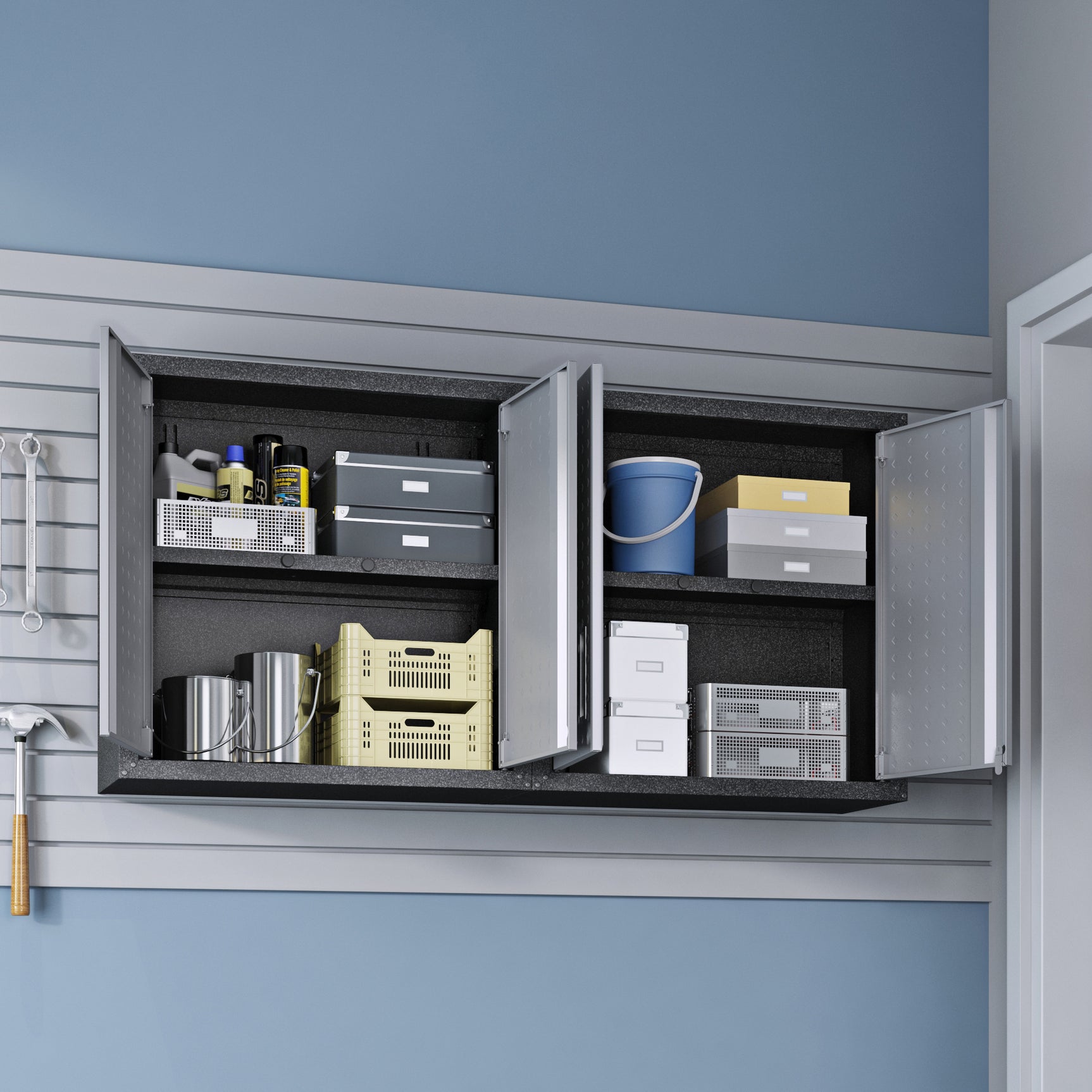 Fortress 6-Piece Garage Set in Grey - Ornate Home