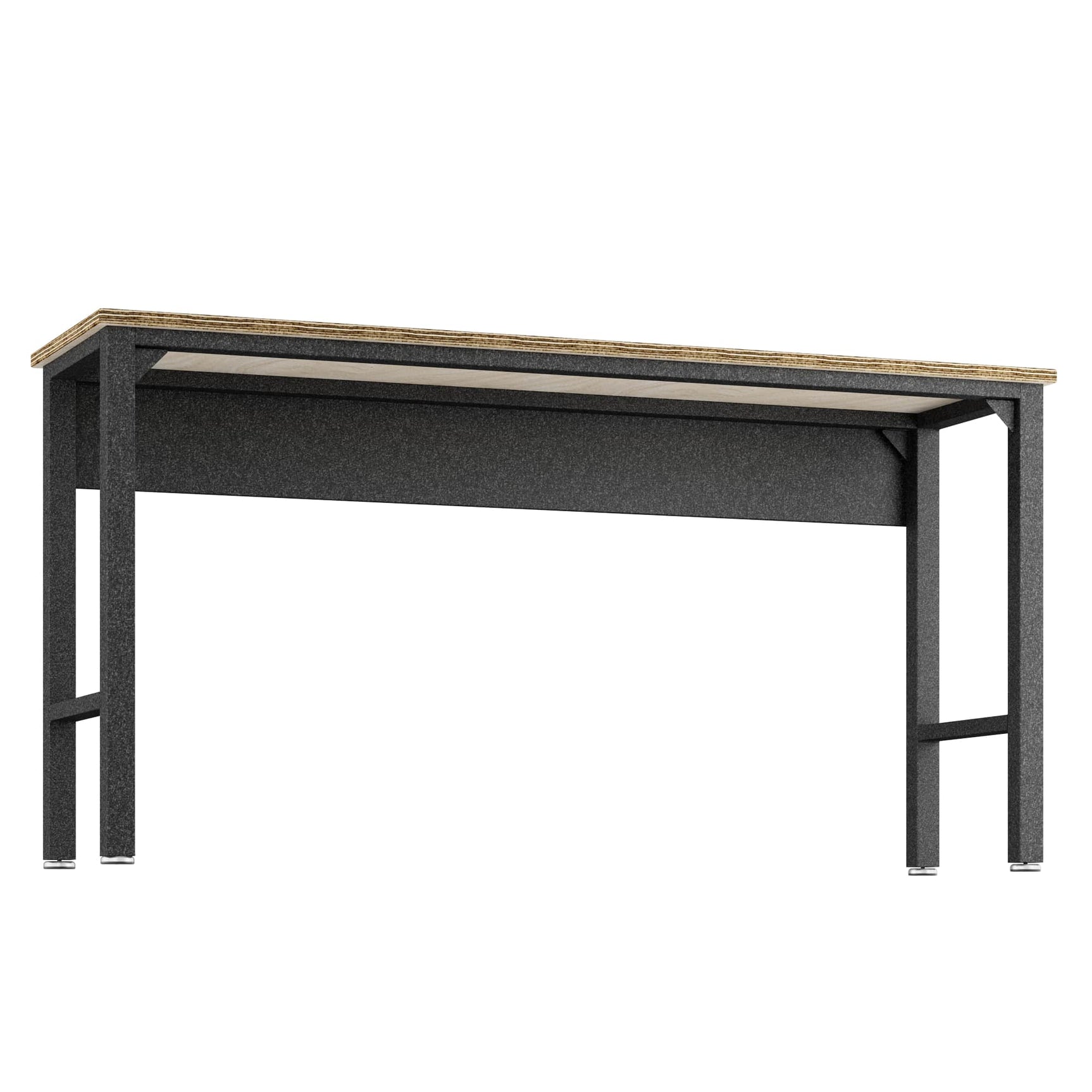 Fortress Garage Table in Natural Wood in Steel - Ornate Home