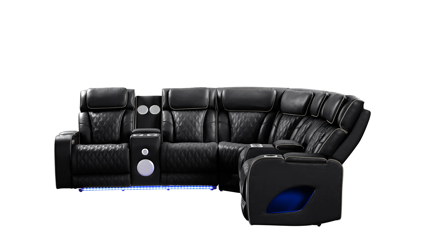 Fortuner Black Sectional - Ornate Home