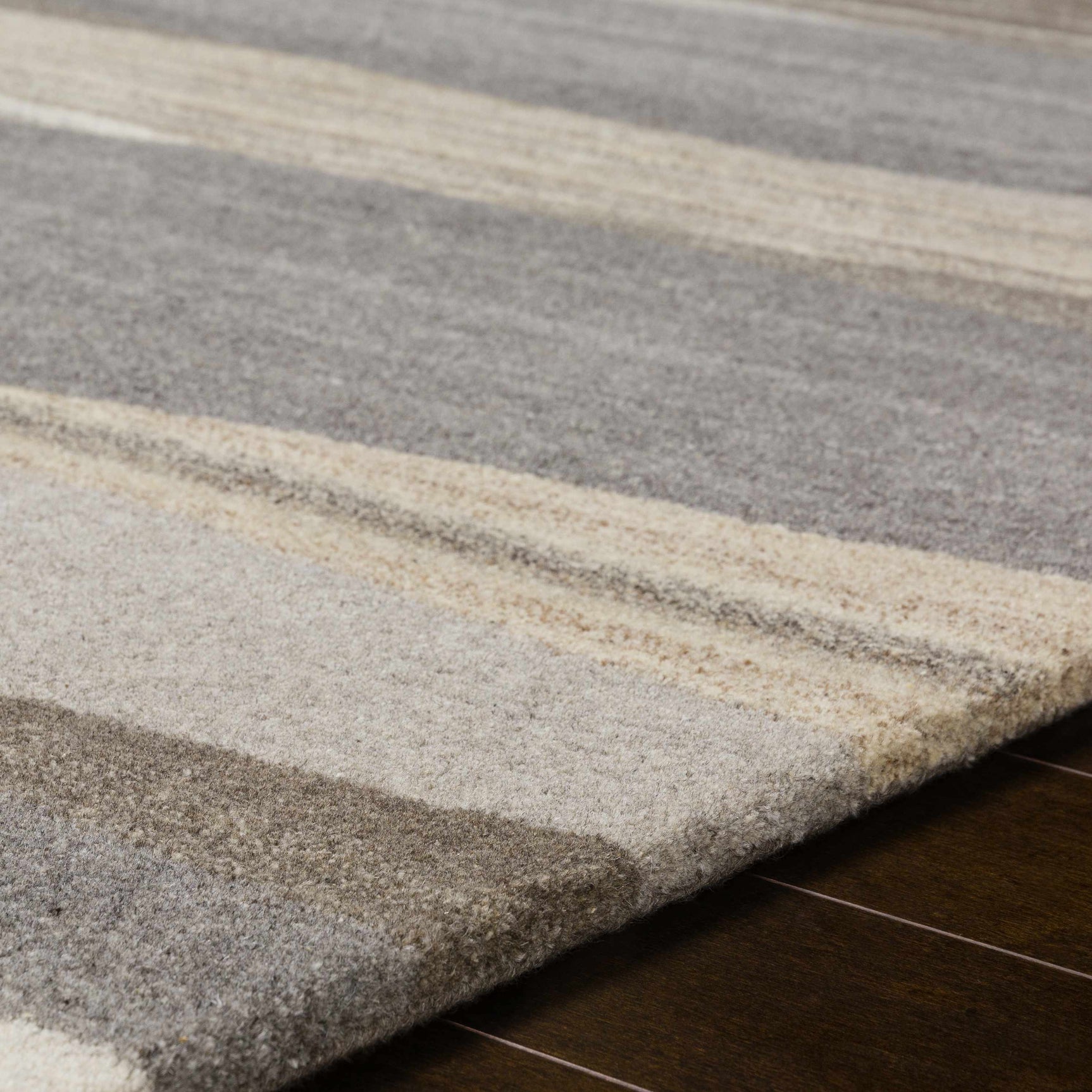 Forum Taupe Modern Wool Rug - Ornate Home