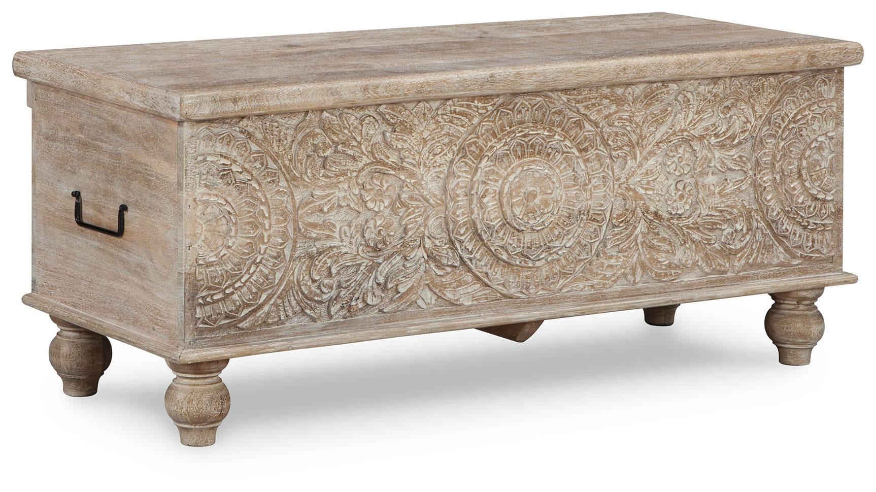 Fossil Ridge Beige Storage Bench - Ornate Home