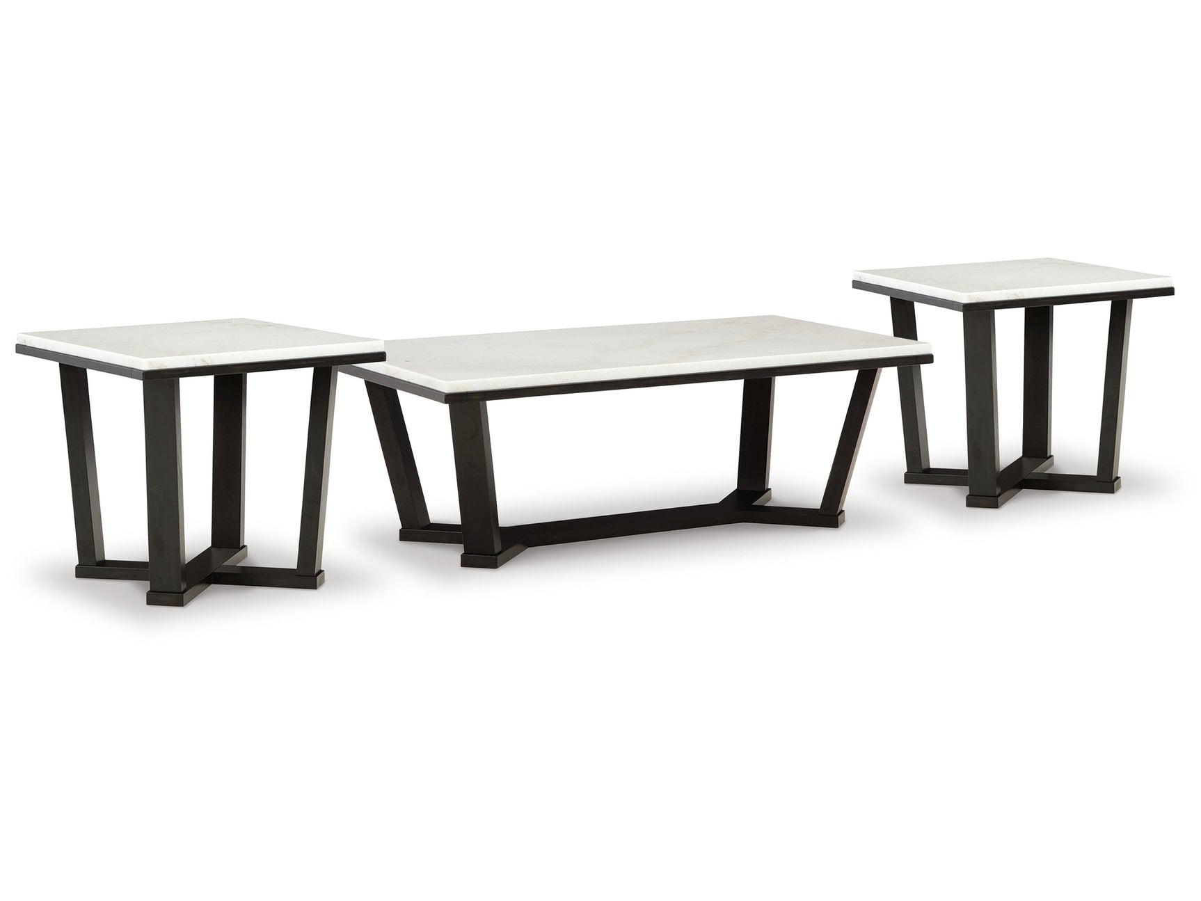 Fostead White/Espresso Coffee Table and 2 Ends (Online Special Price) - Ornate Home