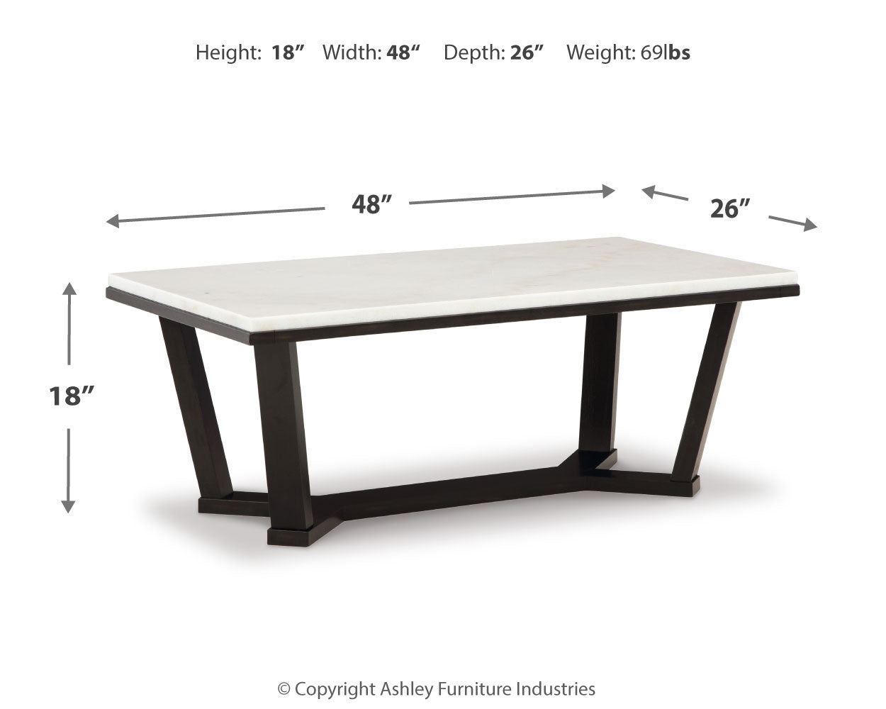 Fostead White/Espresso Coffee Table and 2 Ends (Online Special Price) - Ornate Home