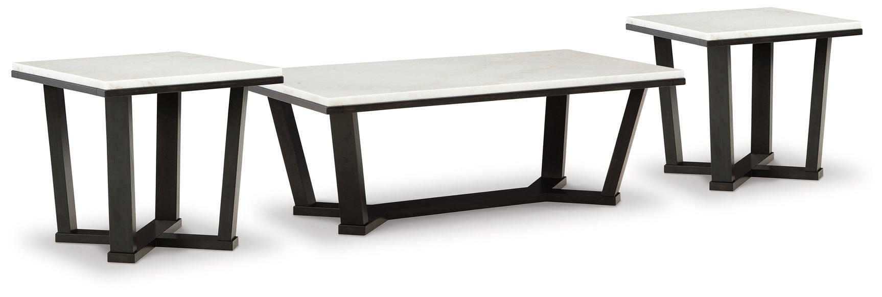 Fostead White/Espresso Coffee Table and 2 Ends (Online Special Price) - Ornate Home