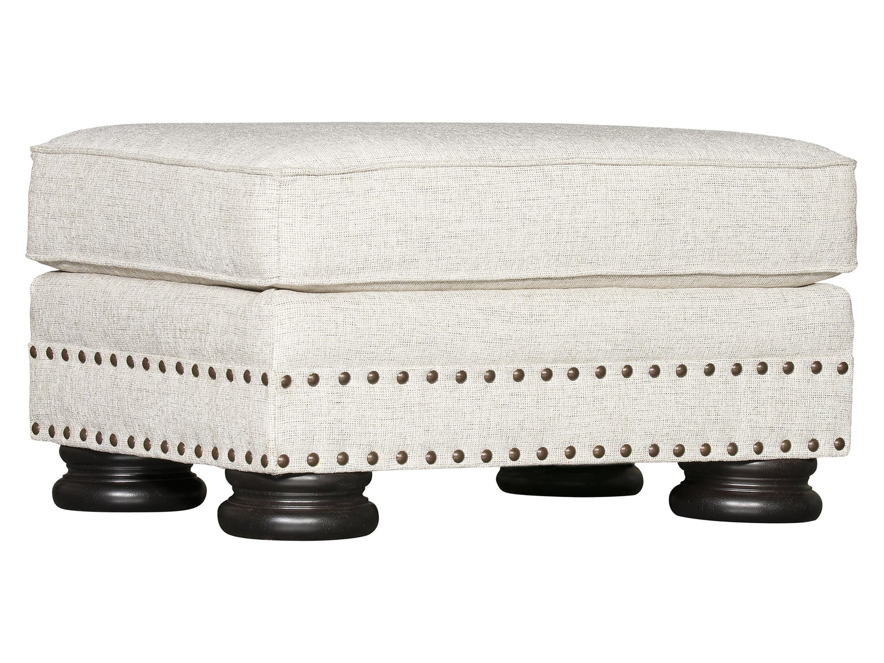Foster Beige/Tan Fabric Ottoman - Ornate Home