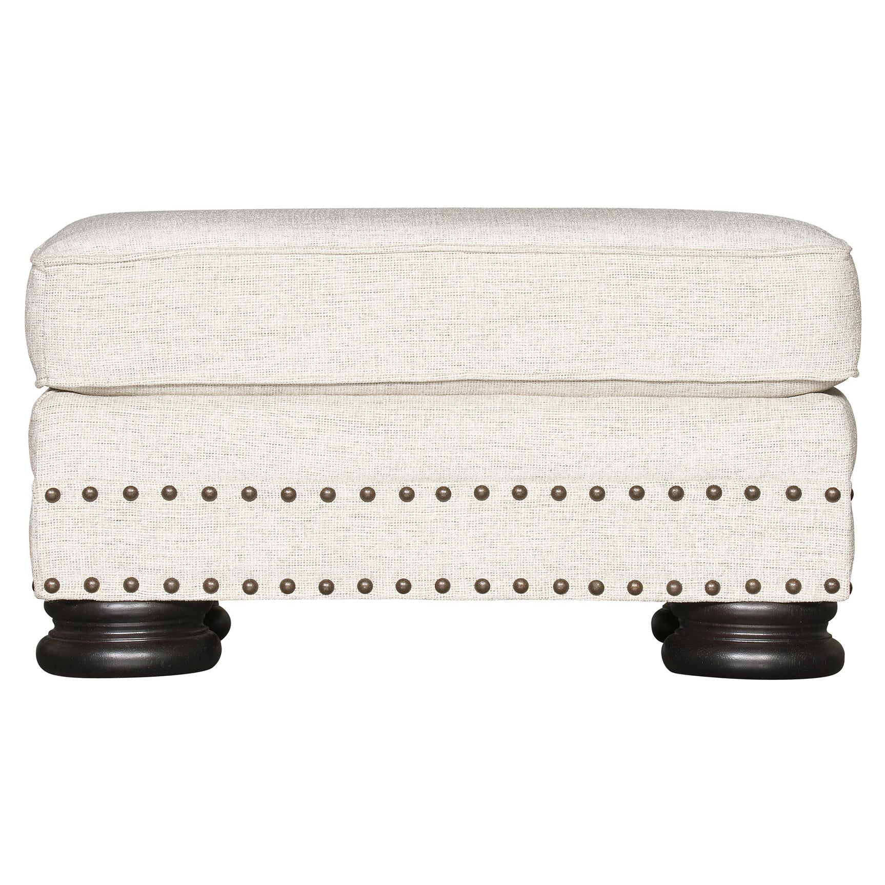 Foster Beige/Tan Fabric Ottoman - Ornate Home