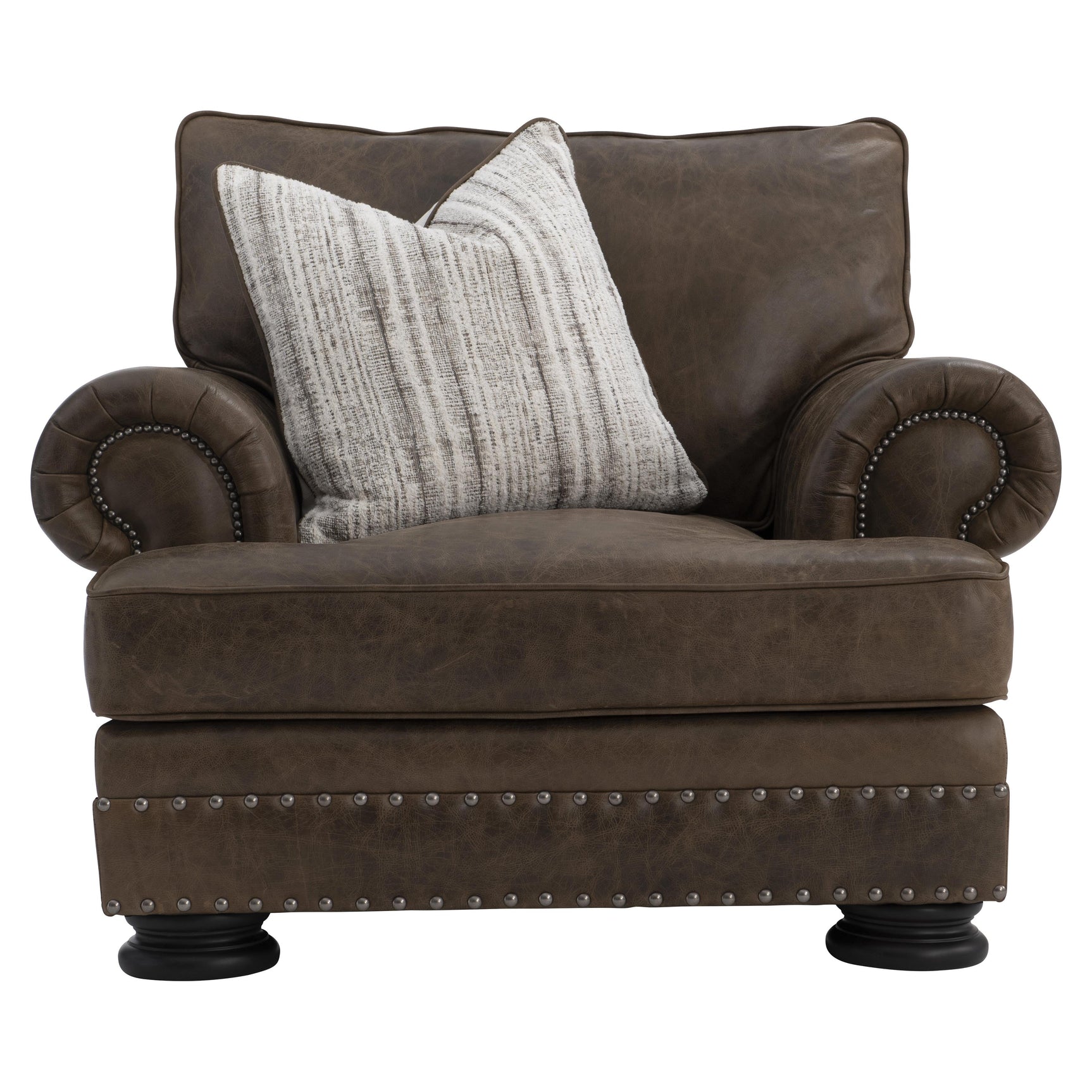 Foster Brown Leather Chair - Ornate Home