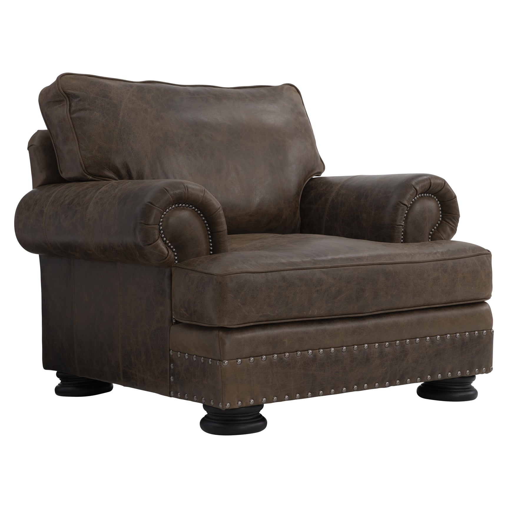 Foster Brown Leather Chair - Ornate Home