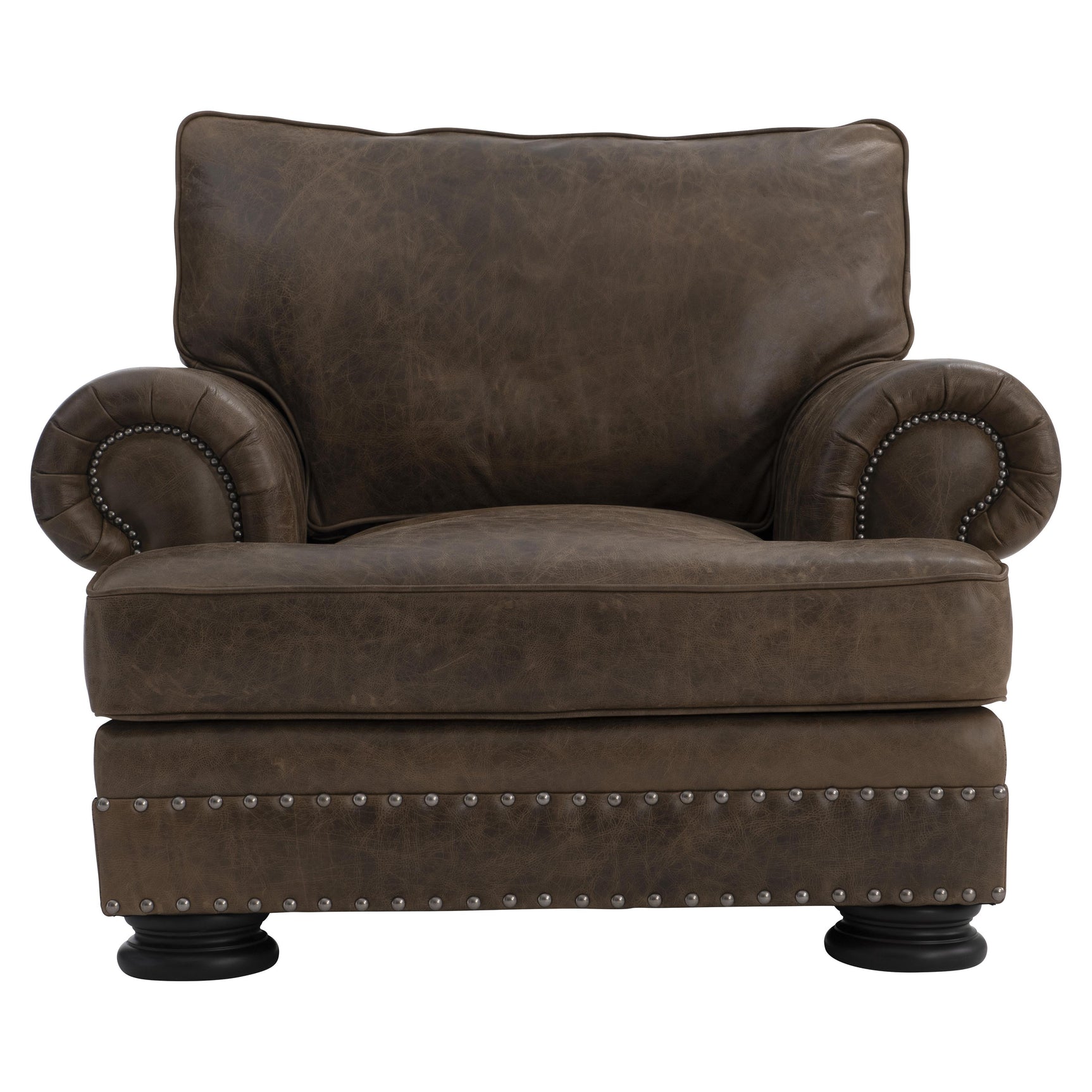 Foster Brown Leather Chair - Ornate Home