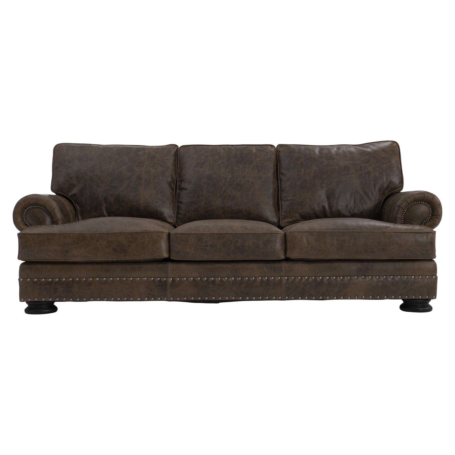 Foster Brown Leather Sofa - Ornate Home